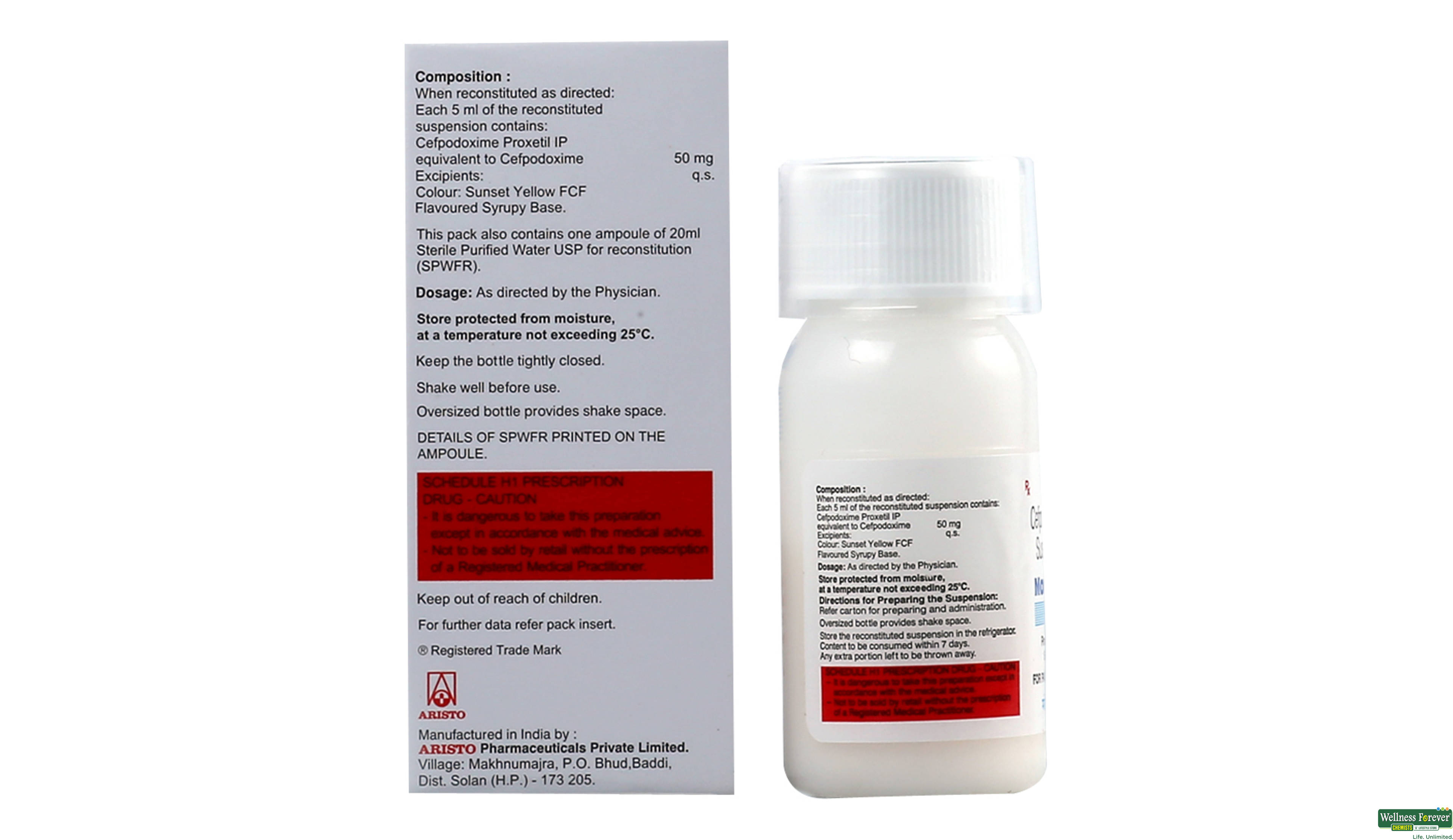 MONOCEF-O 50MG SYP 30ML- 2, 30ML, 