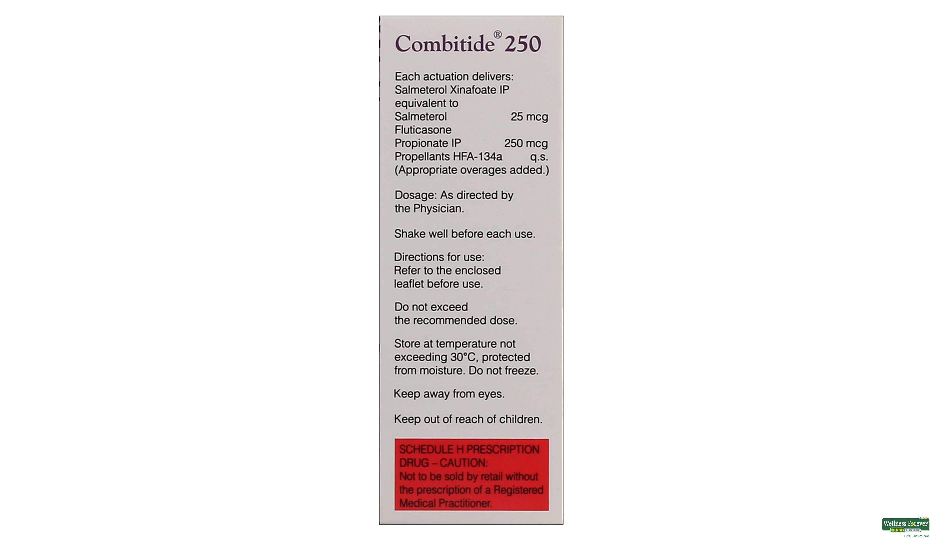 COMBITIDE 250 INHALER- 2, 1PC, null