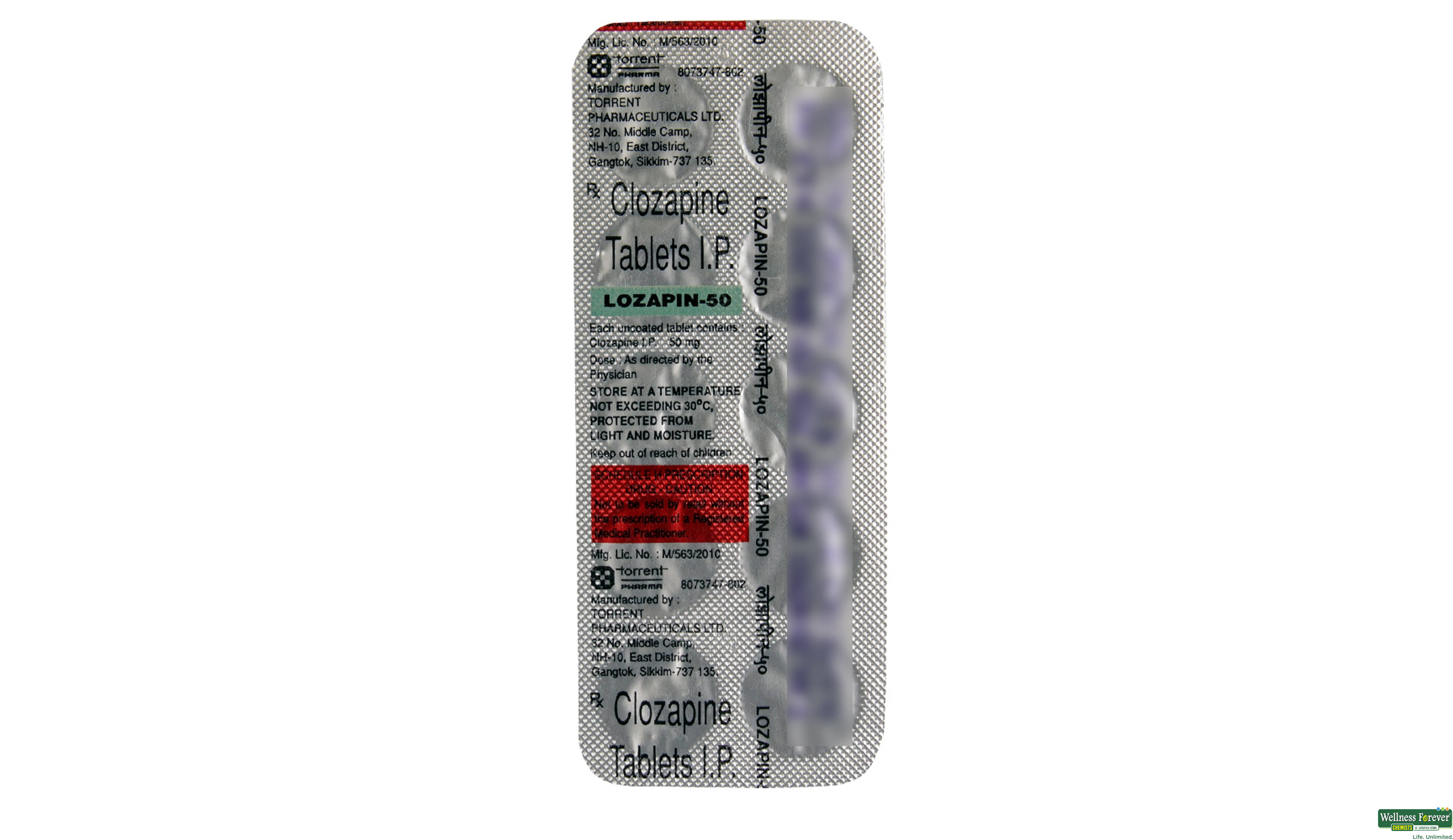 LOZAPIN 50MG 10TAB- 2, 10TAB, 