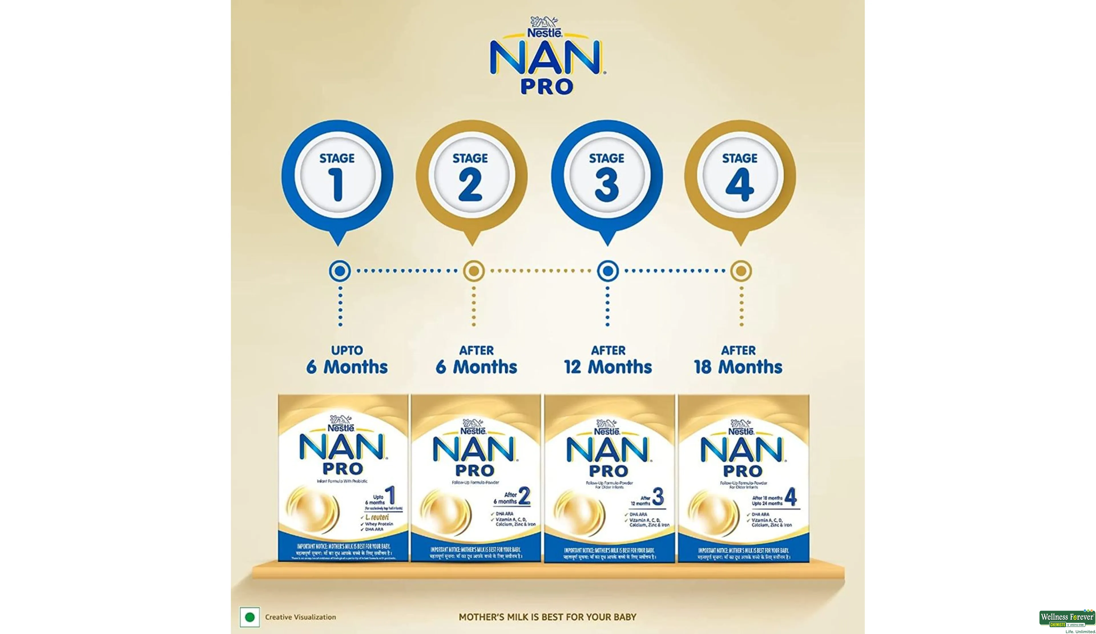Buy Nestle Nan Pro 1 Follow-Up Formula Powder, Tin Pack, 400 g