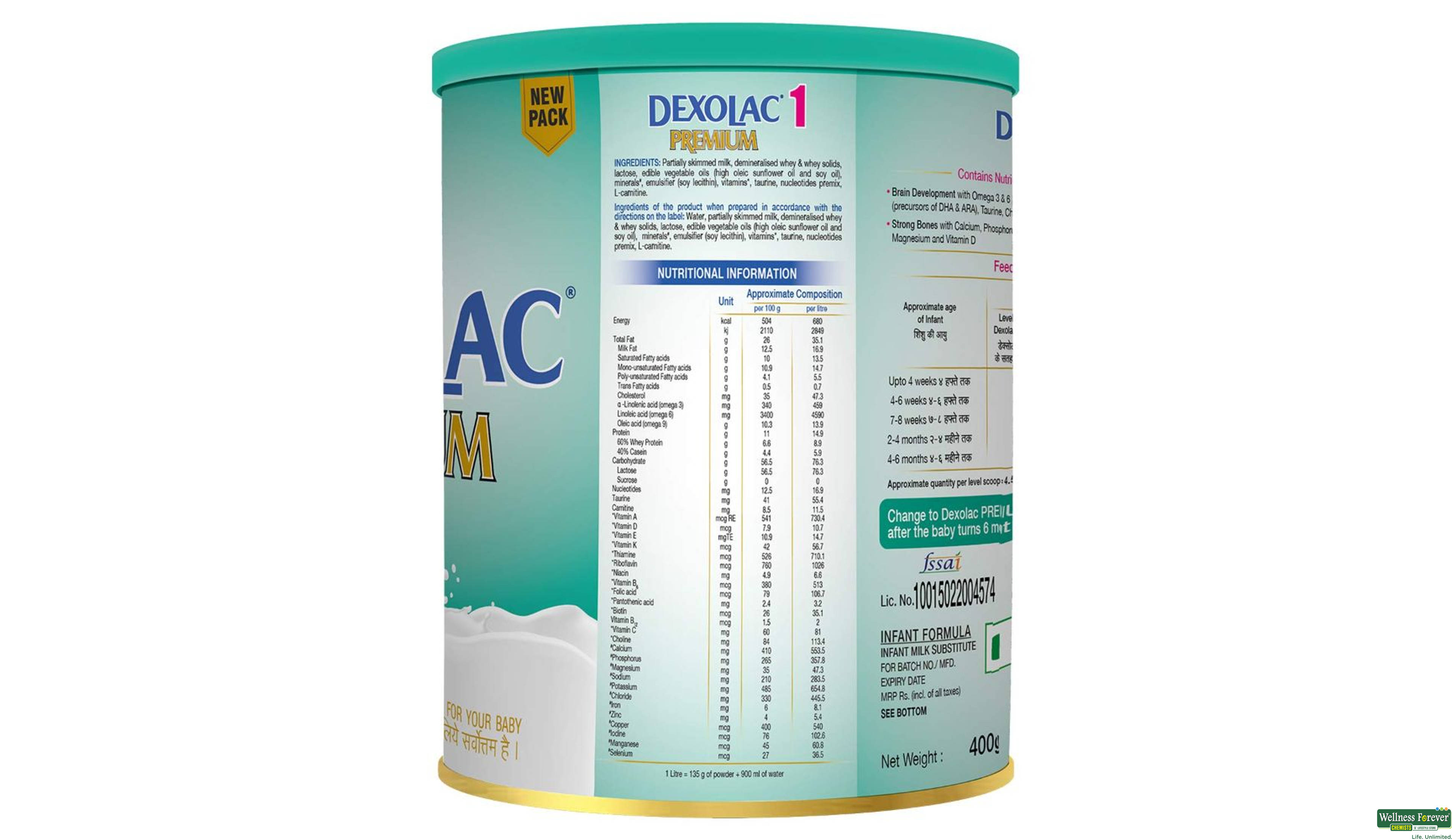 DEXOLAC-PREMIUM 1 POW 400GM ##- 3, 400GM, 