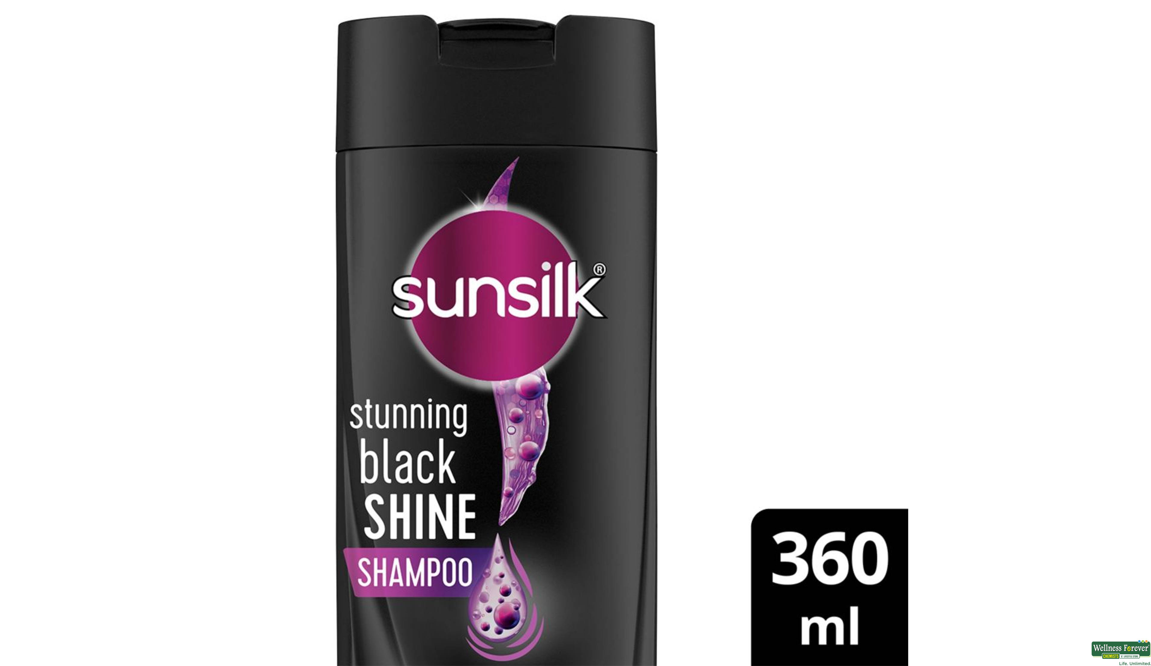 SUNSILK SHMP BLACK SHINE 340ML- 1, 340ML, null