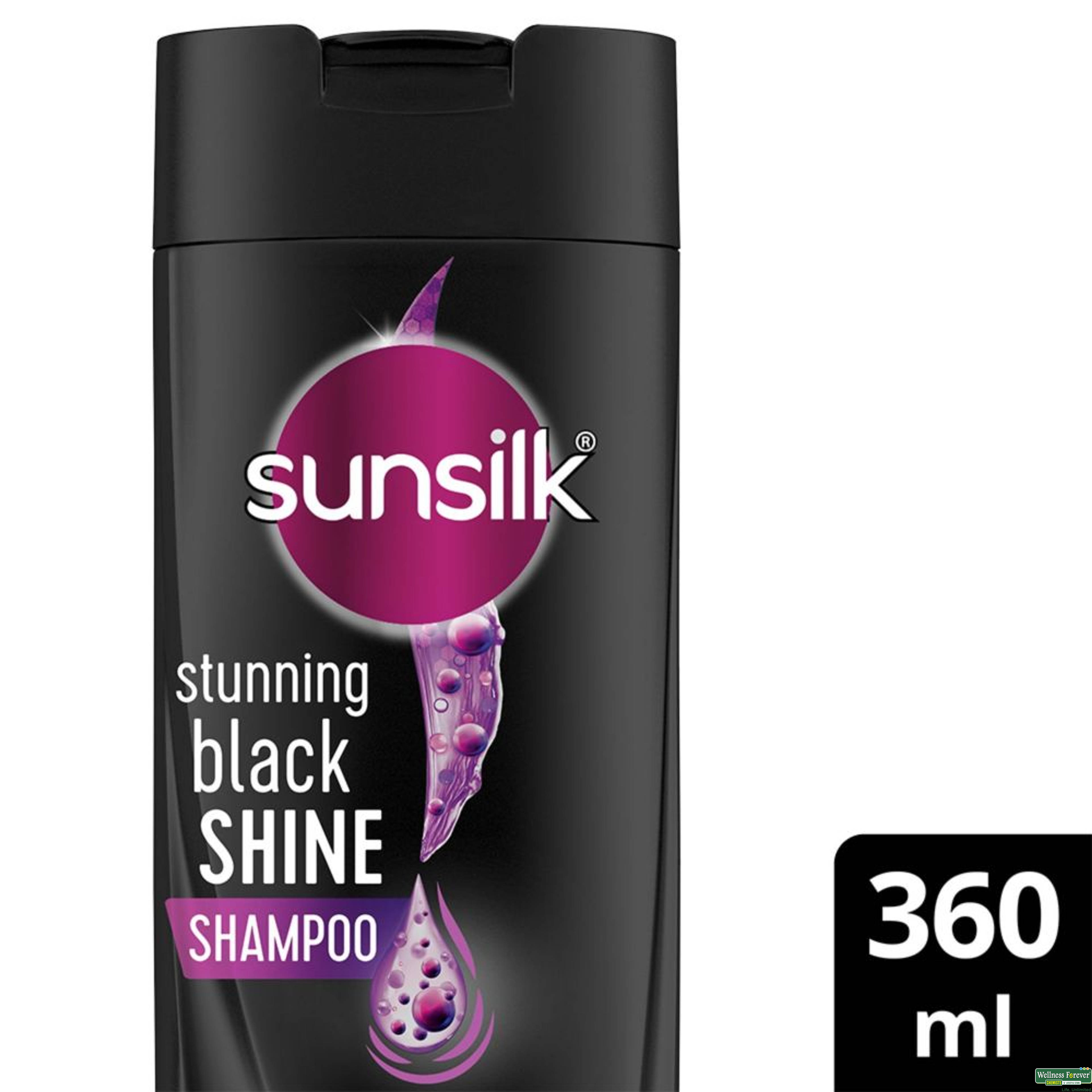 Sunsilk Stunning Black Shine Shampoo, 340 ml-image