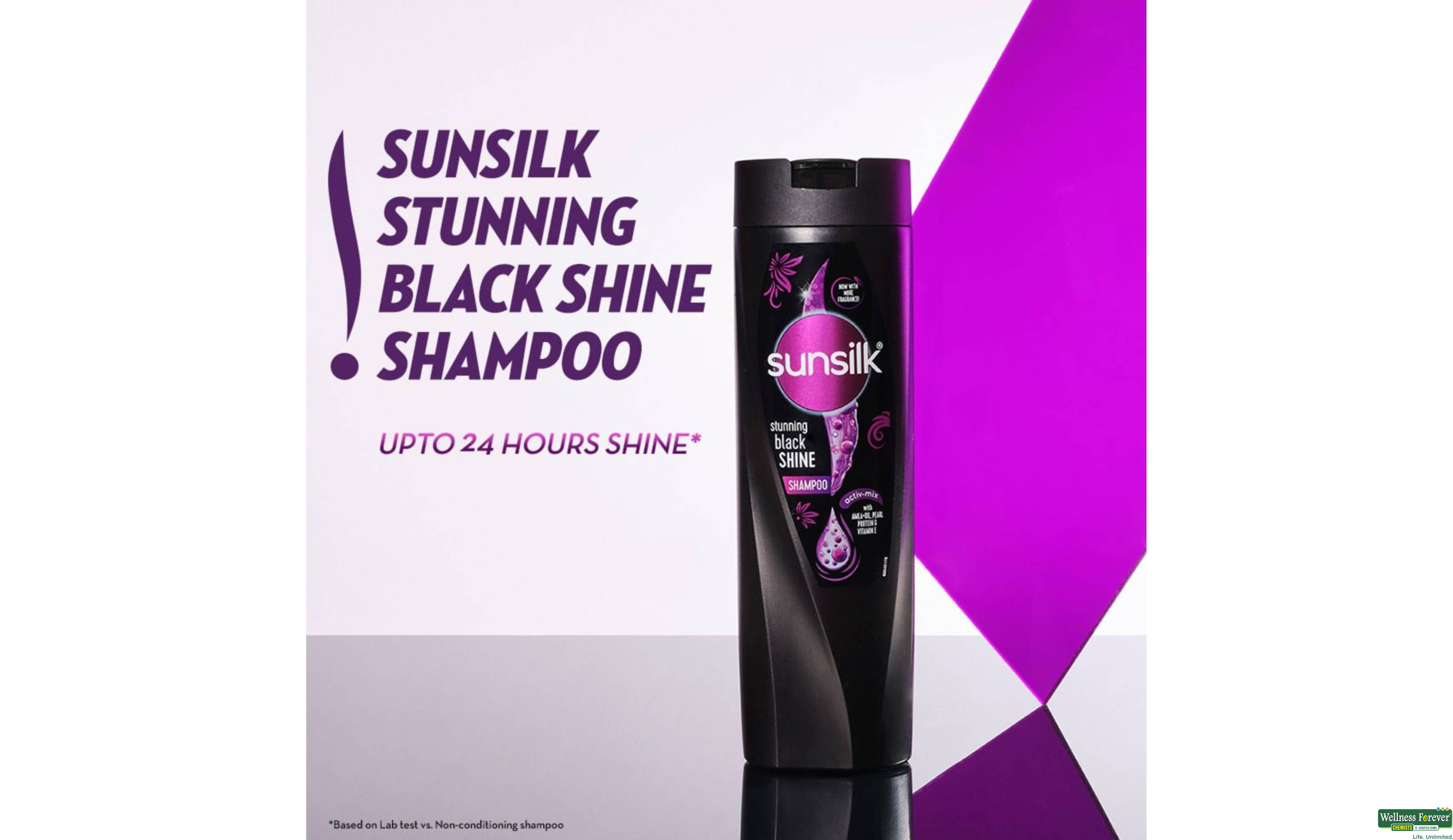 SUNSILK SHMP BLACK SHINE 340ML- 4, 340ML, null