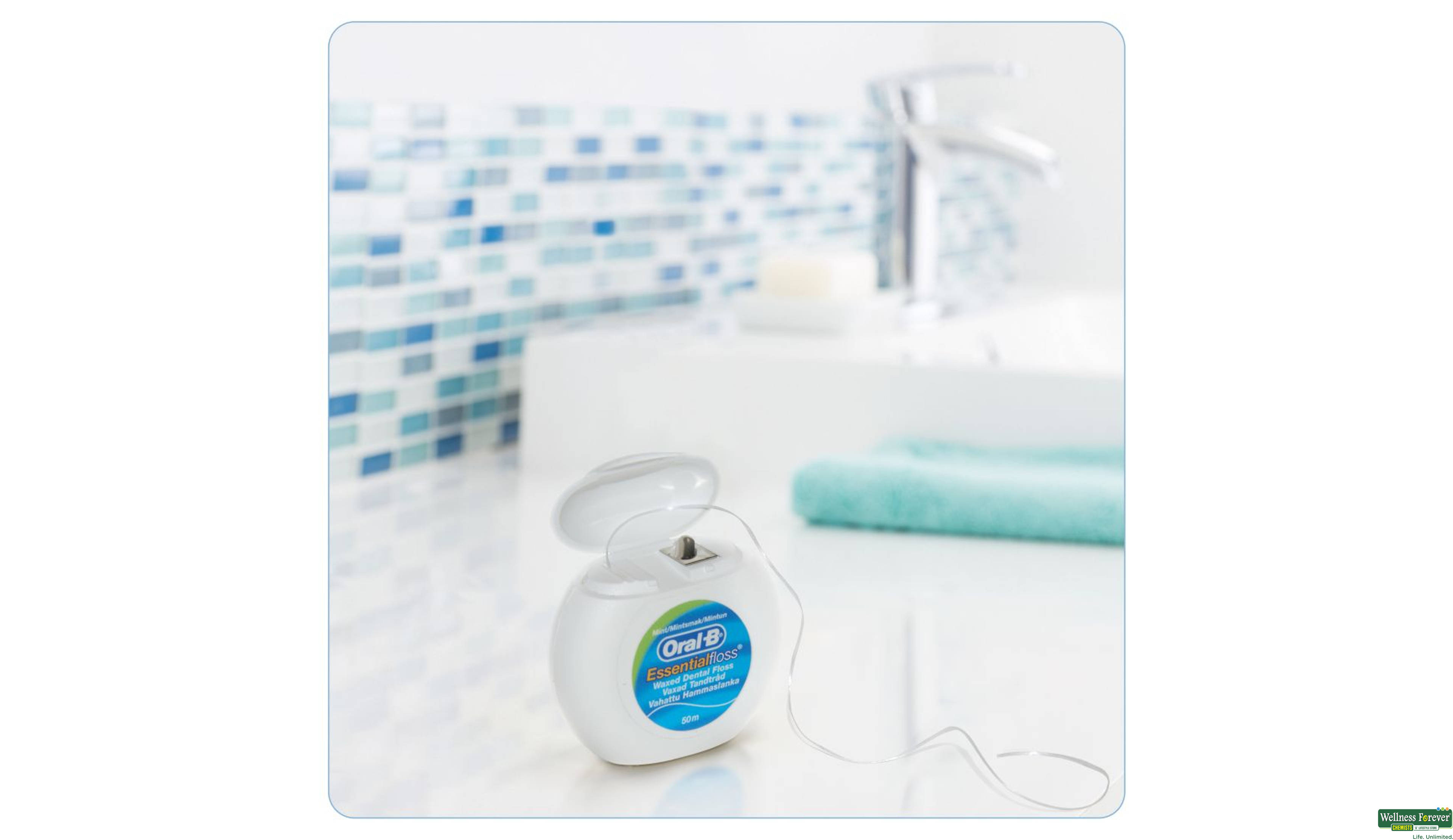 ORAL B DENTAL FLOSS ESSENTIAL 50MT- 4, 1PC, 