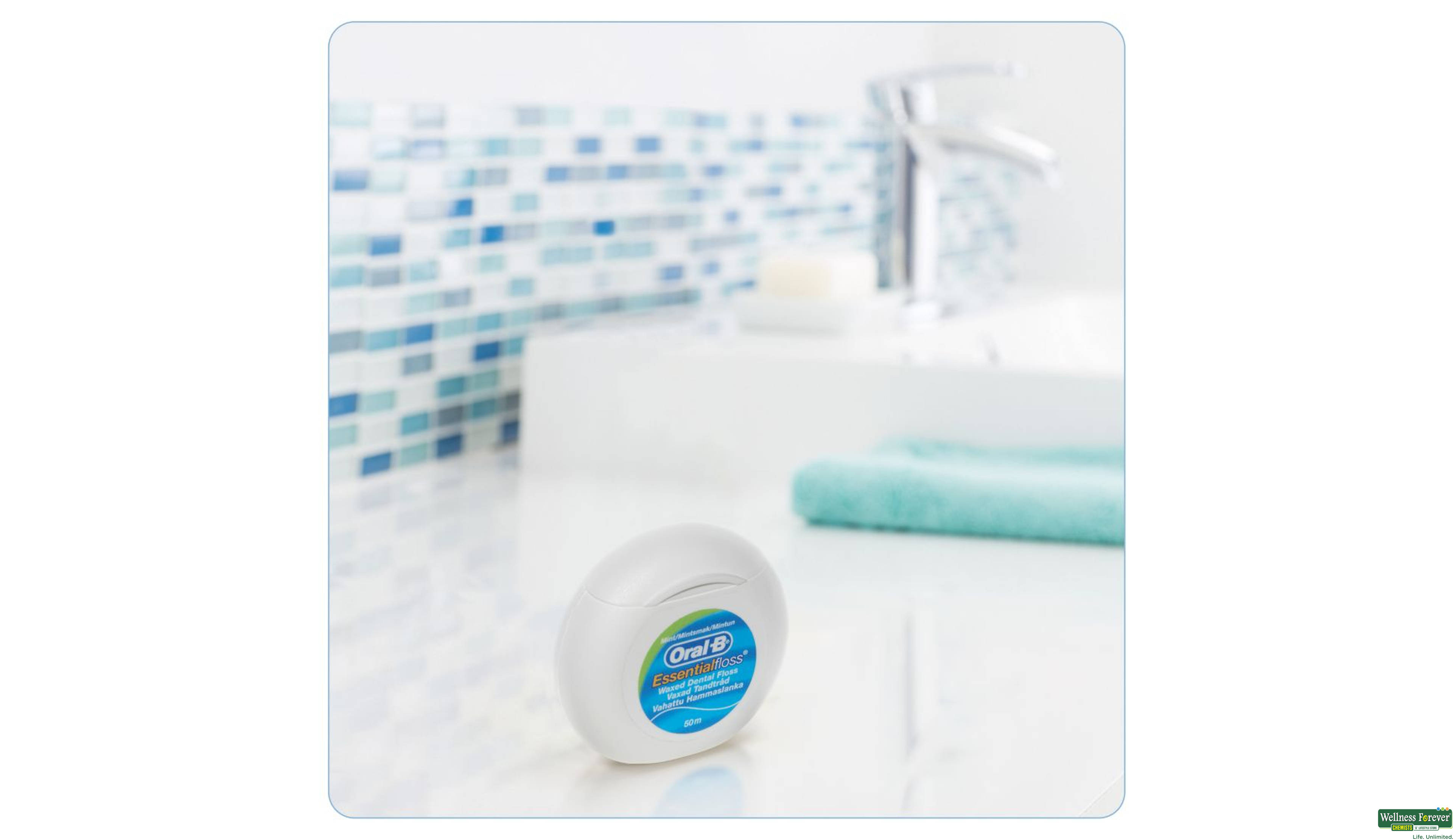 ORAL B DENTAL FLOSS ESSENTIAL 50MT- 6, 1PC, 