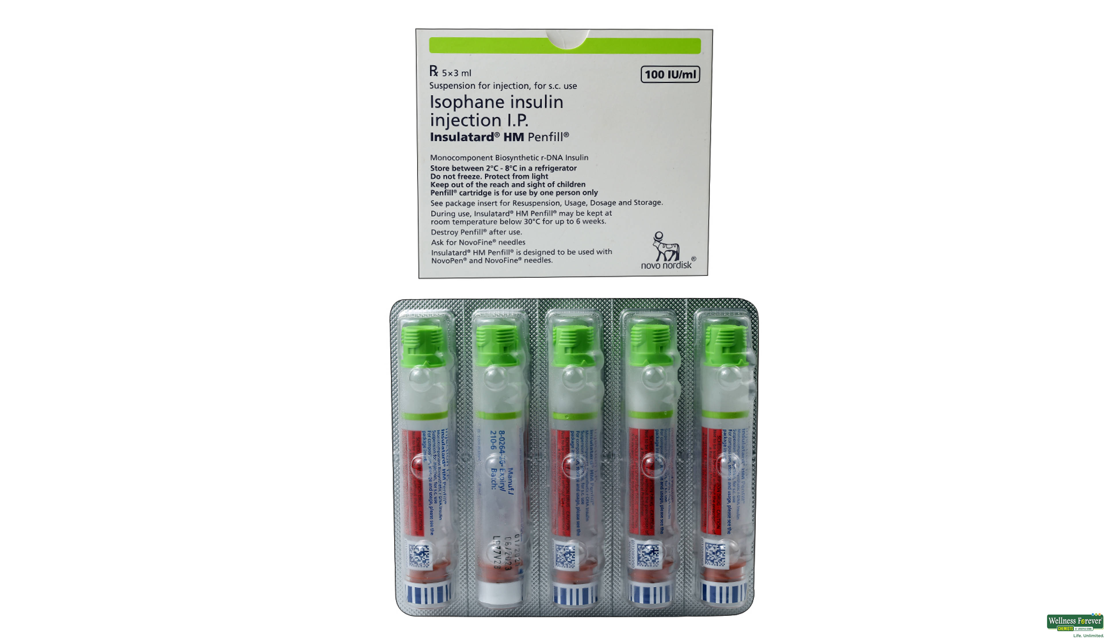 INSULATARD HM PENFILL 5X3ML- 1, 1PC, 