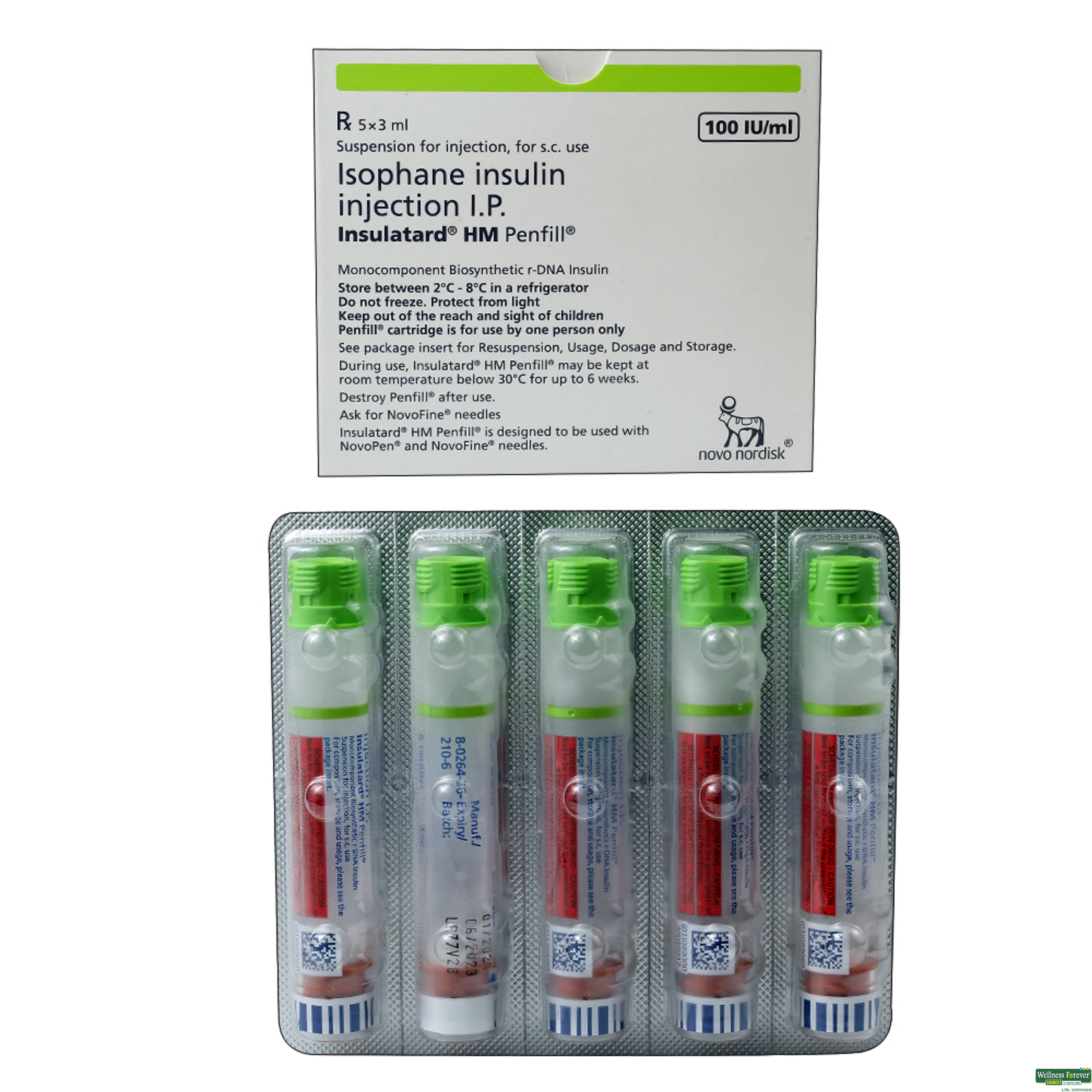 Insulatard Hm Penfill 5x3 ml-image