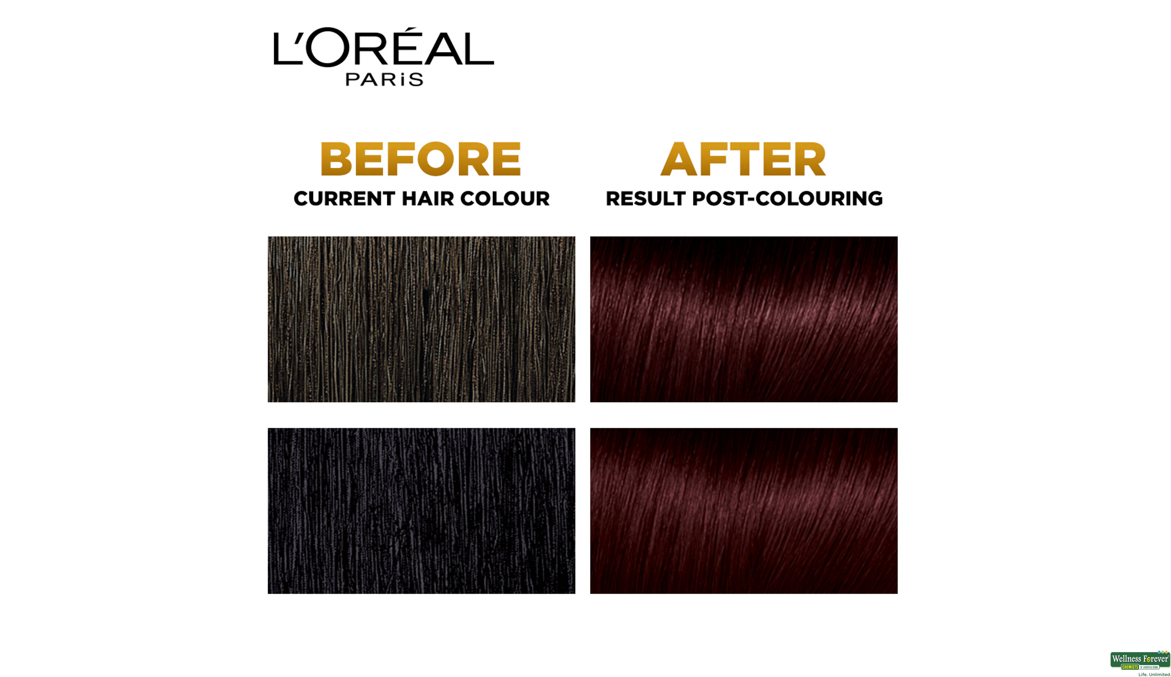 LOREAL HR/COLOR EXCE BURGUNDY 3.16 1PC- 5, 1PC, 