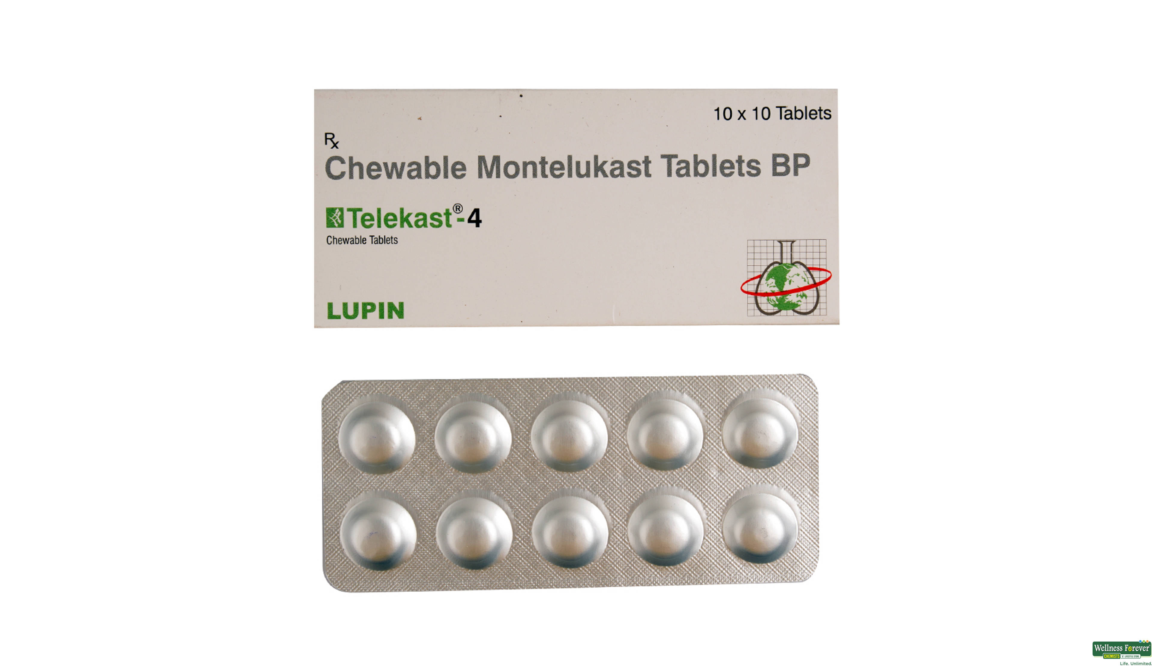 TELEKAST 4MG 10TAB- 1, 10TAB, 