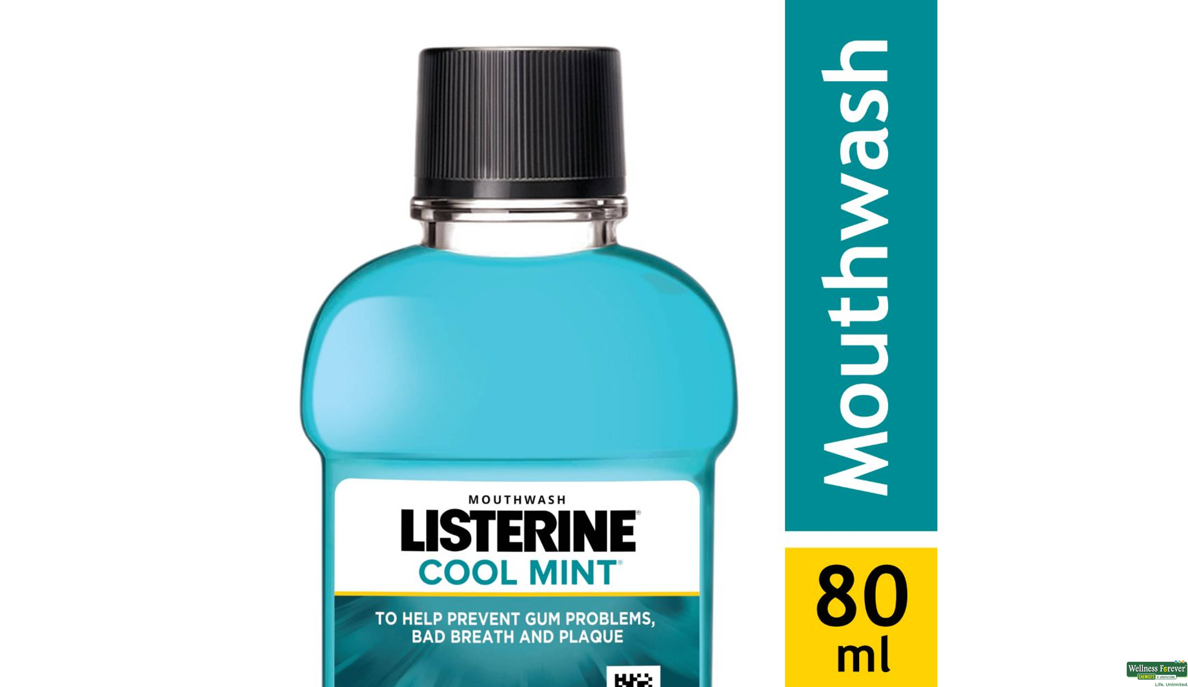 LISTERINE M/WASH COOL MINT 80ML- 1, 80ML, 