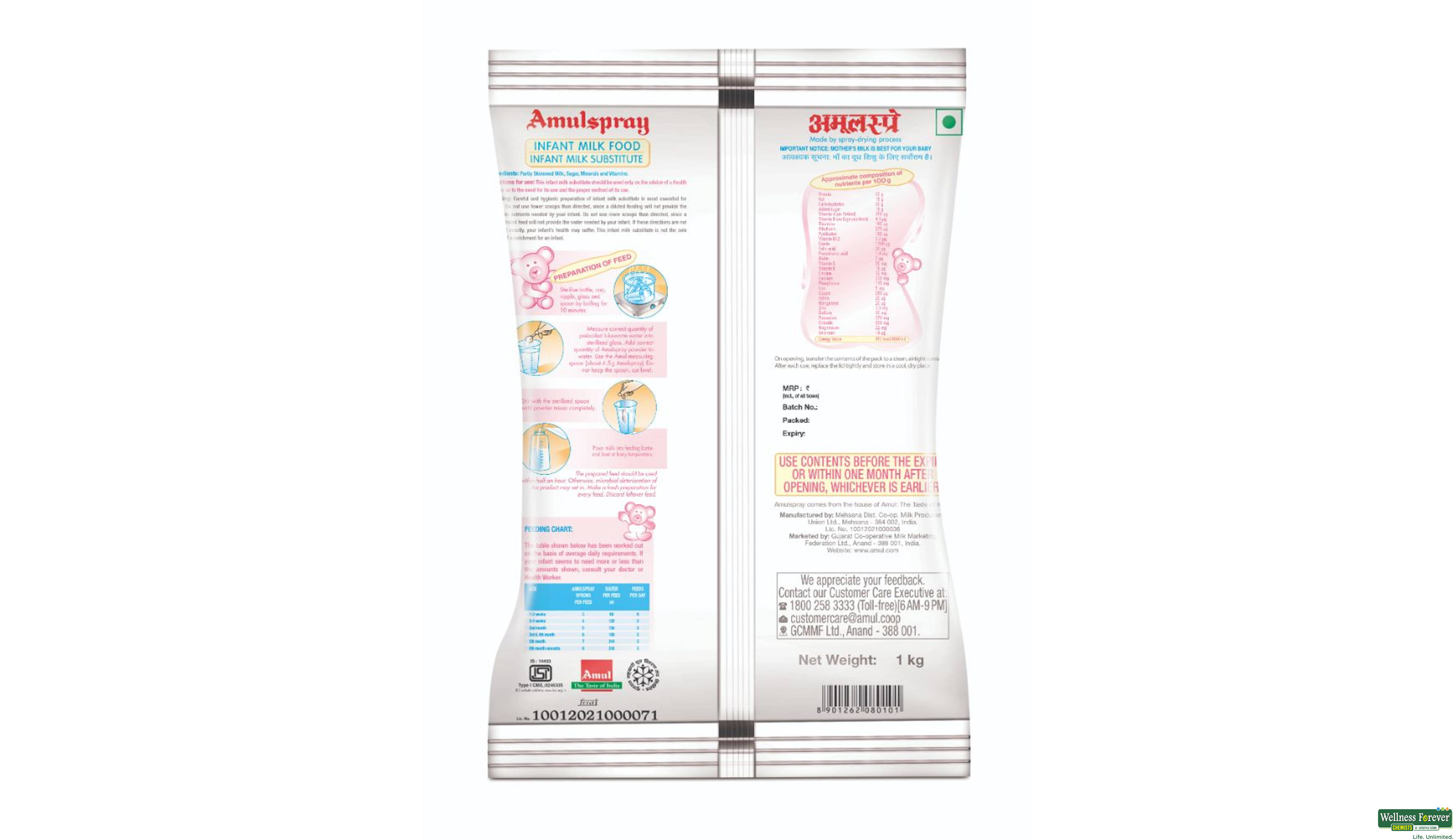 AMUL SPRAY REF 1KG- 2, 1KG, 