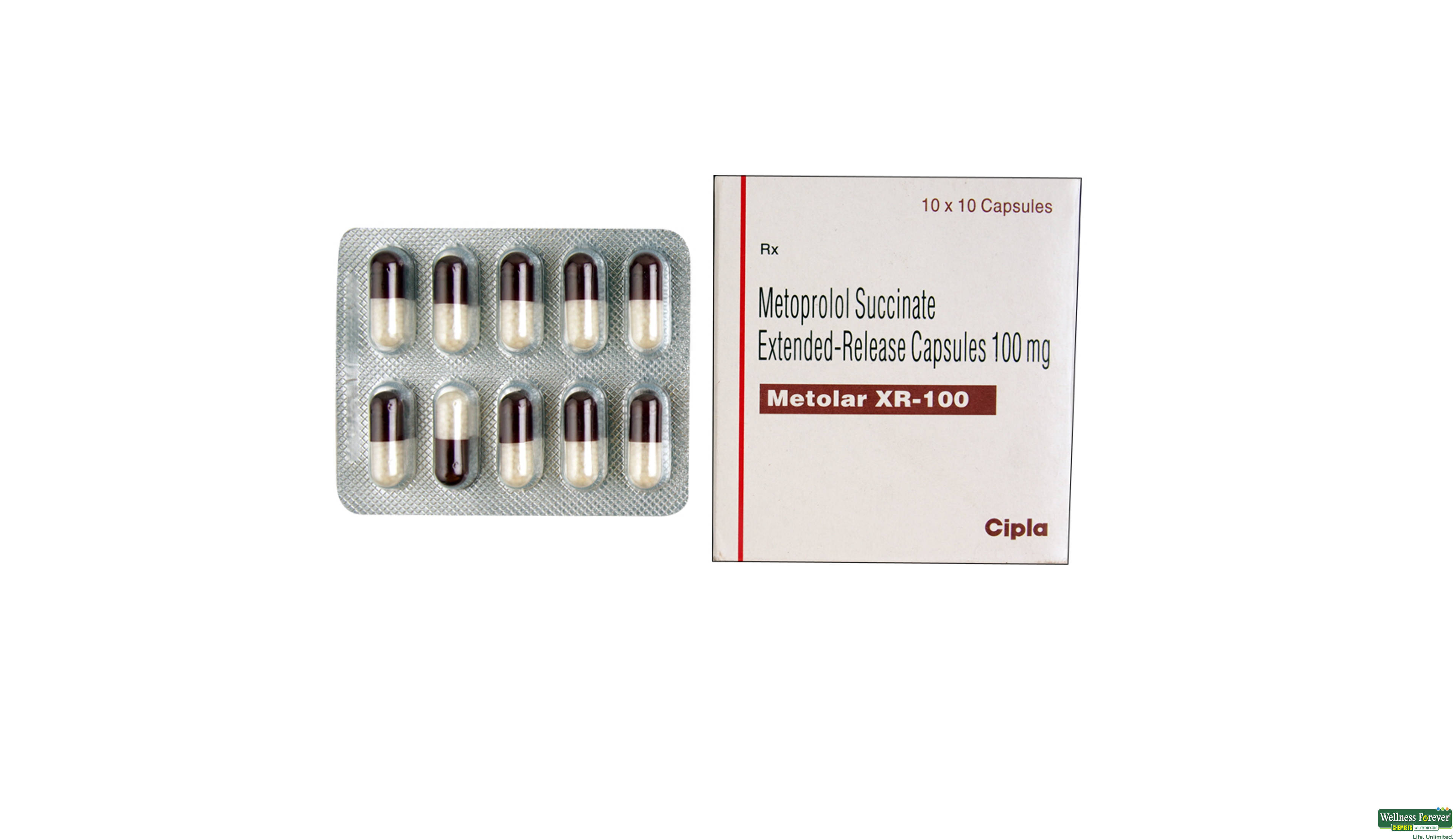 METOLAR-XR 100MG 10CAP- 1, 10CAP, 
