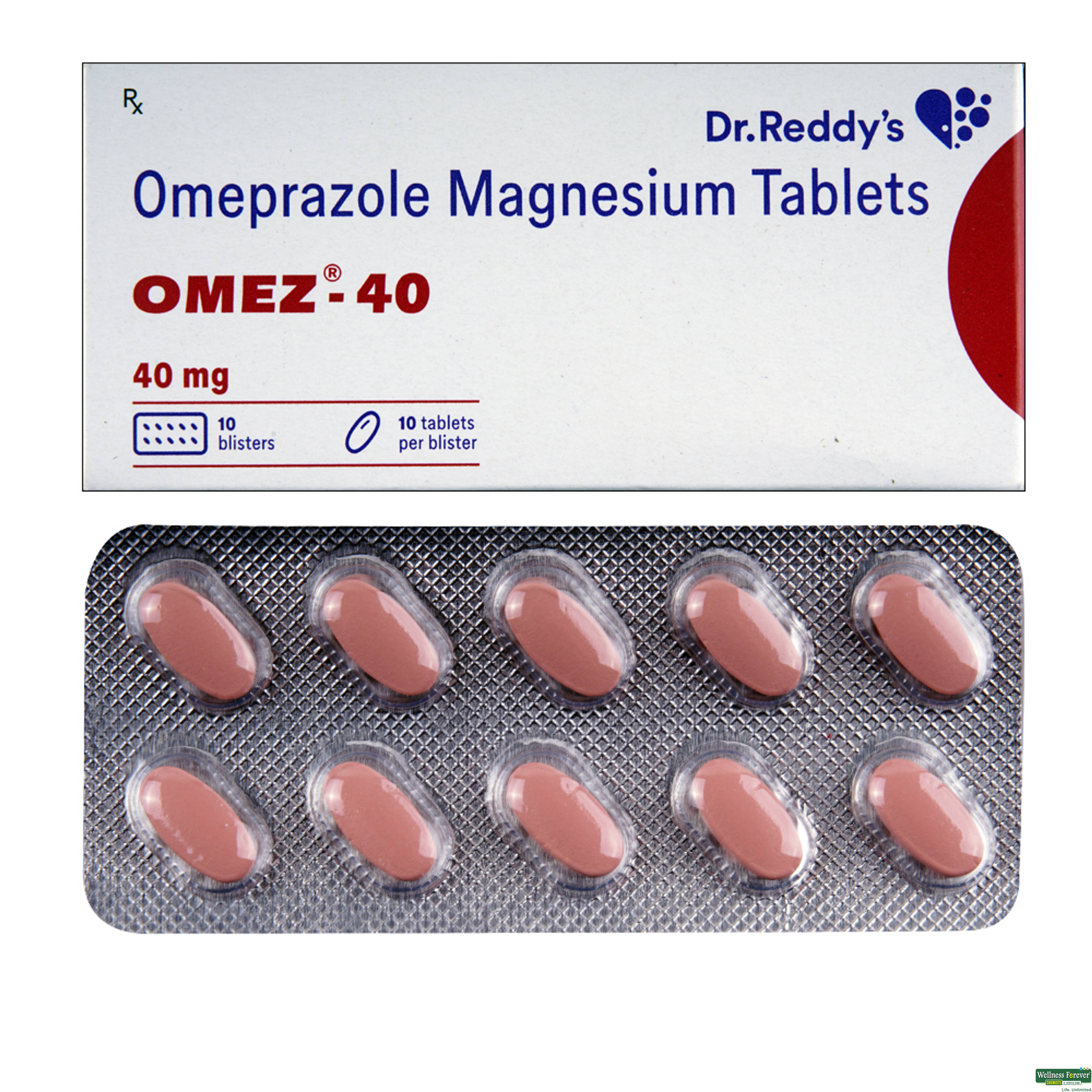 Omez 40mg 10 Tablets-image