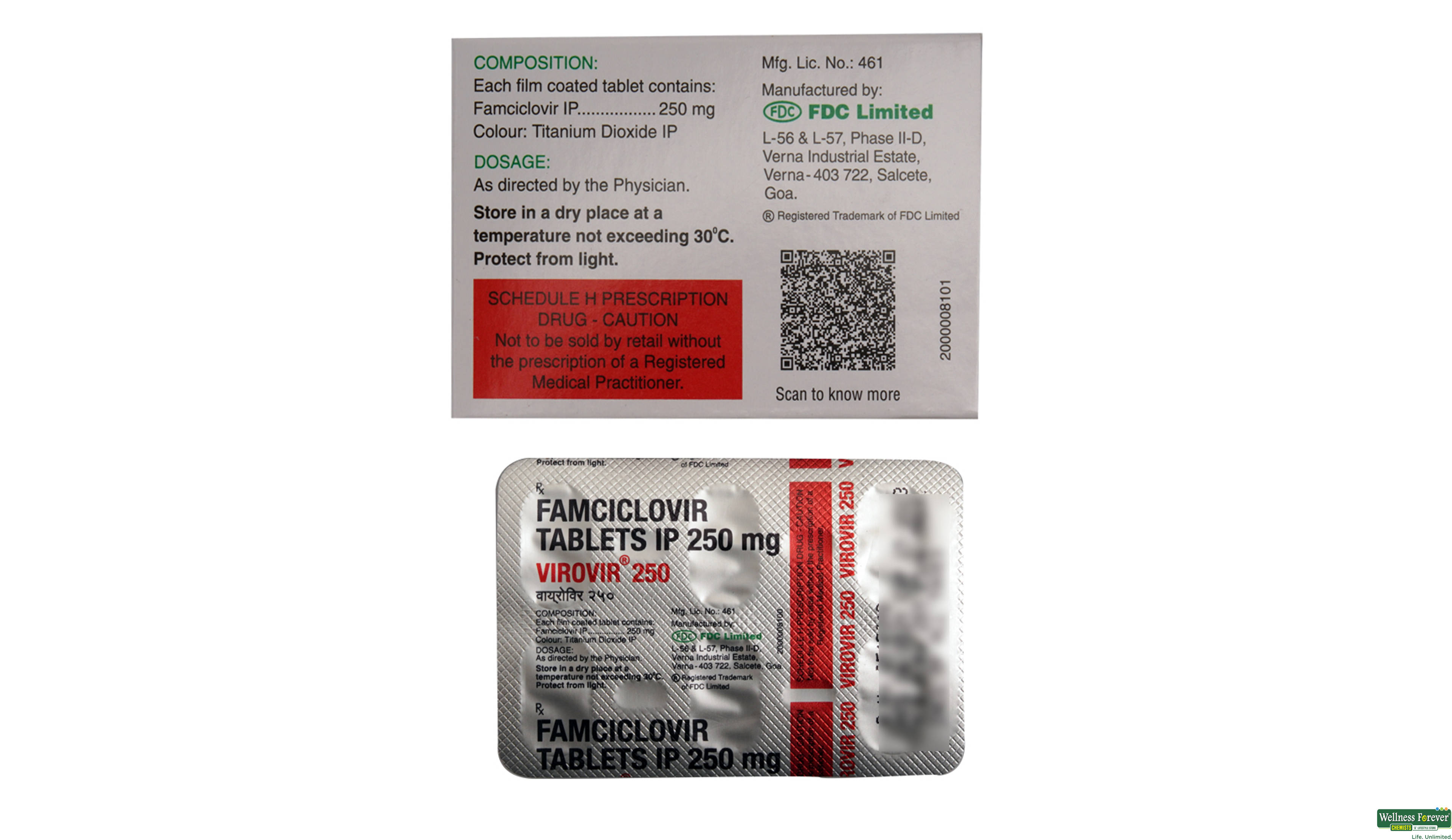 VIROVIR 250MG 6TAB- 2, 6TAB, 