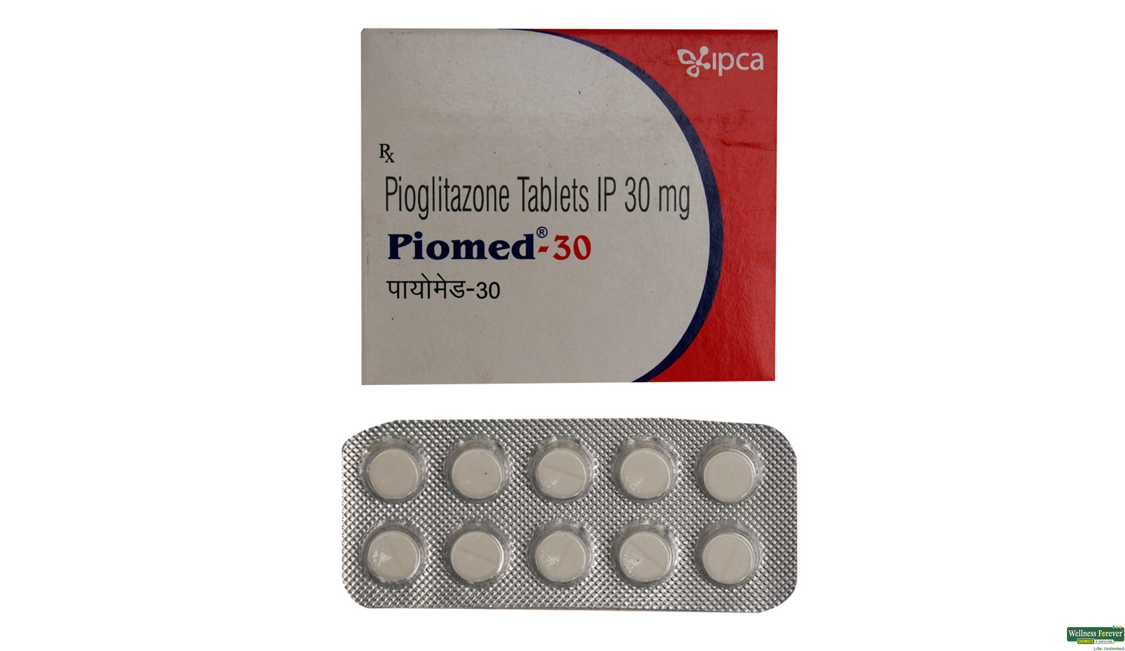 PIOMED 30MG 10TAB- 1, 10TAB, 