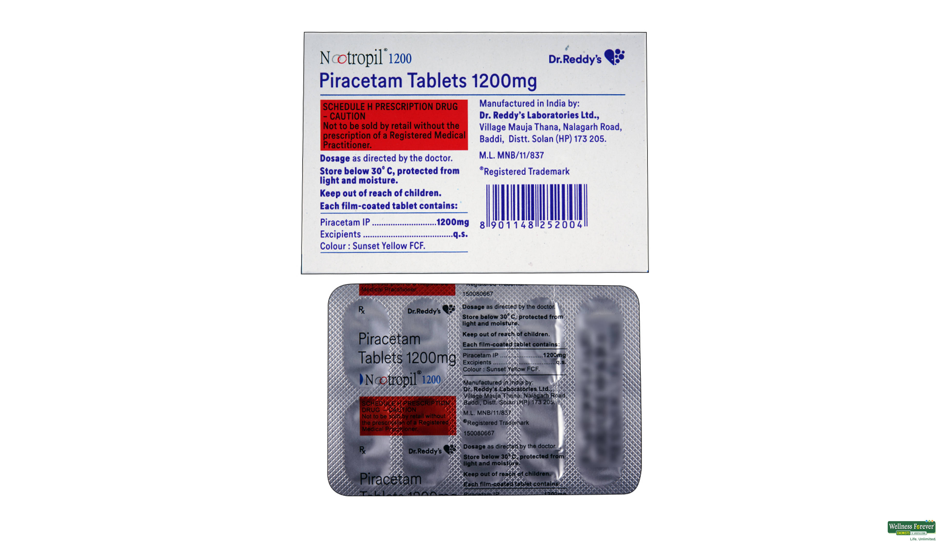 NOOTROPIL 1200MG 10TAB- 2, 10TAB, 
