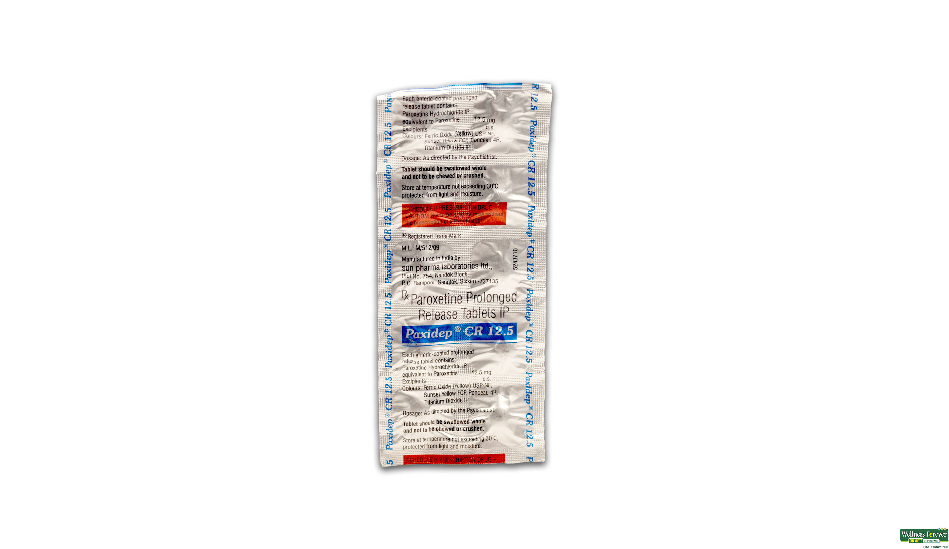 PAXIDEP-CR 12.5MG 10TAB- 1, 10TAB, 