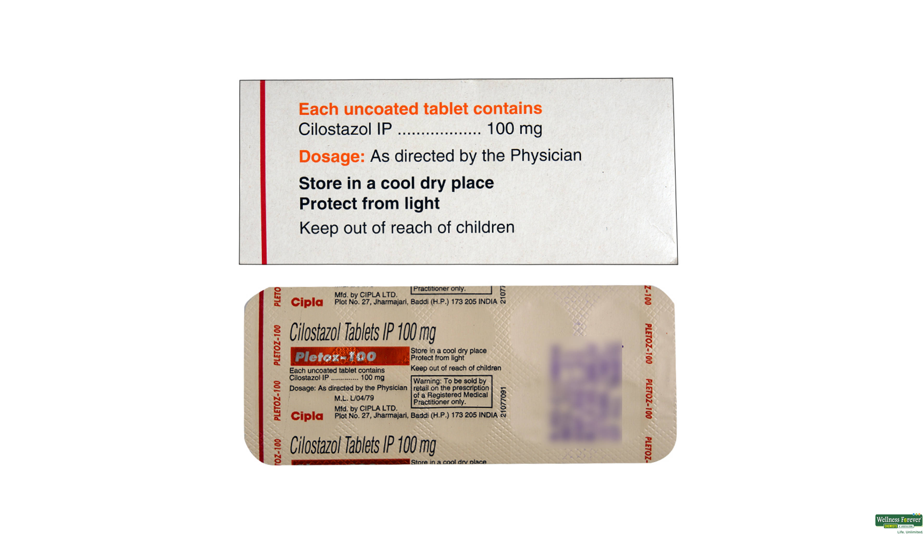 PLETOZ 100MG 10TAB- 2, 10TAB, 