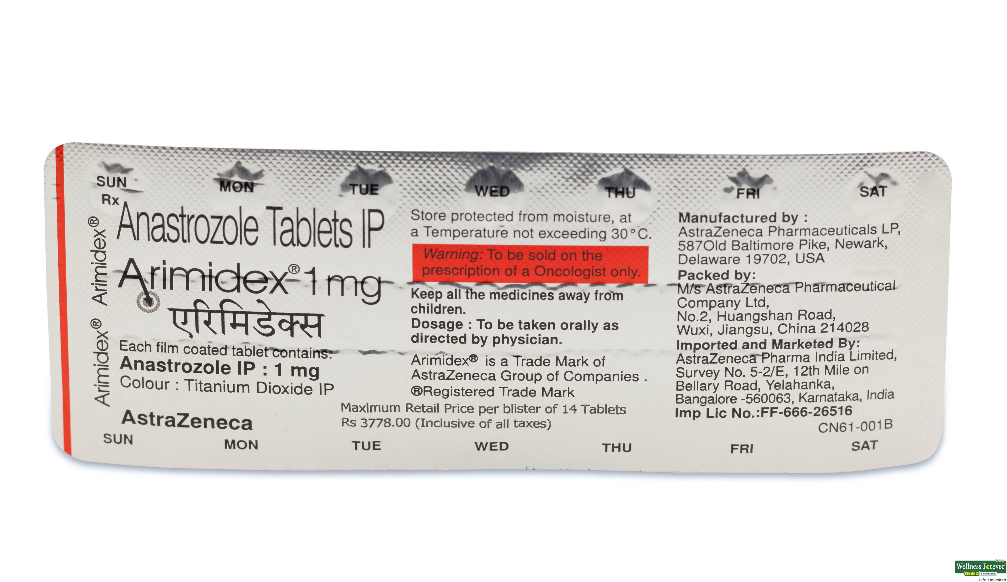 ARIMIDEX 1MG 14TAB- 1, 14TAB, 