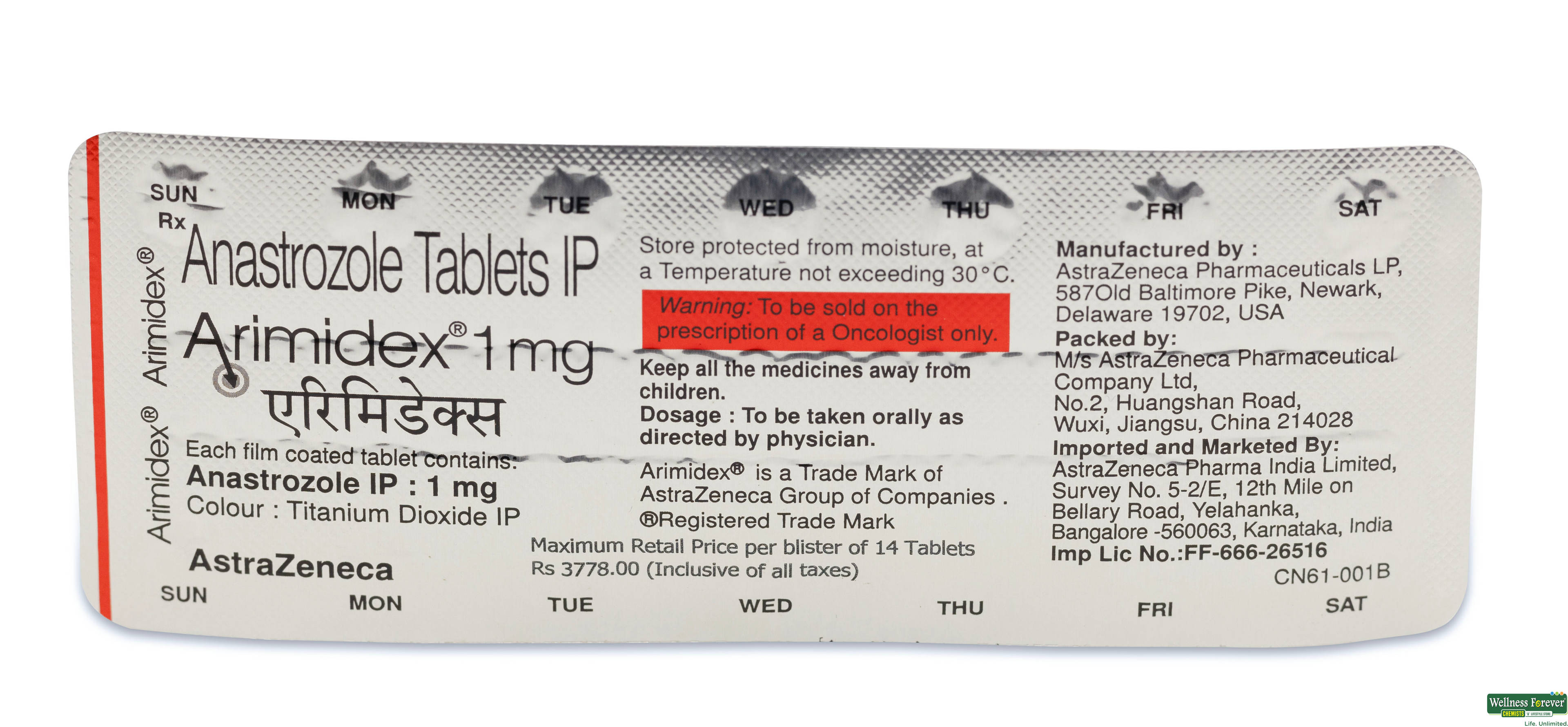 ARIMIDEX 1MG 14TAB-image