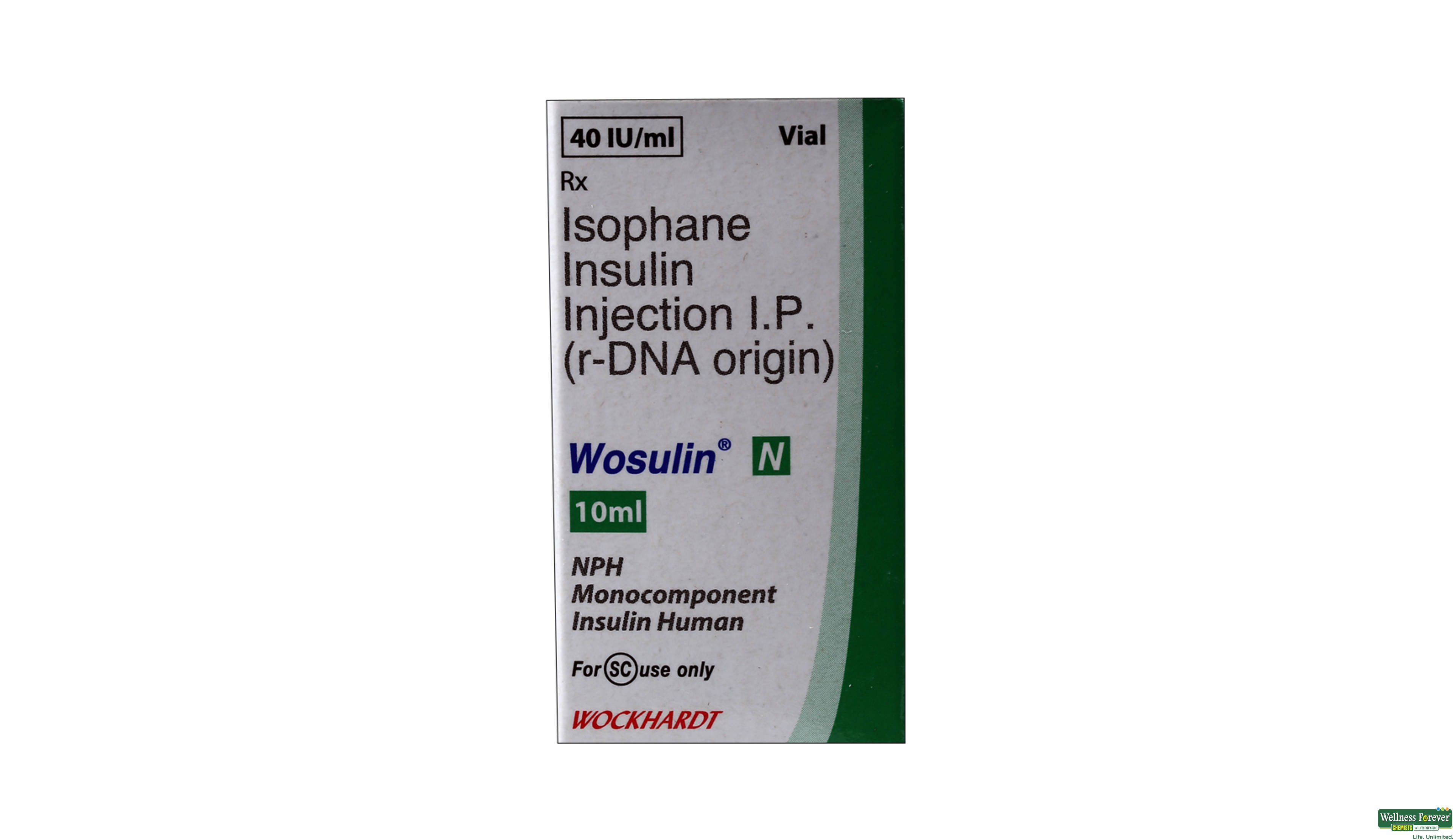 WOSULIN-N INJ 10ML VIAL- 1, 1PC, 