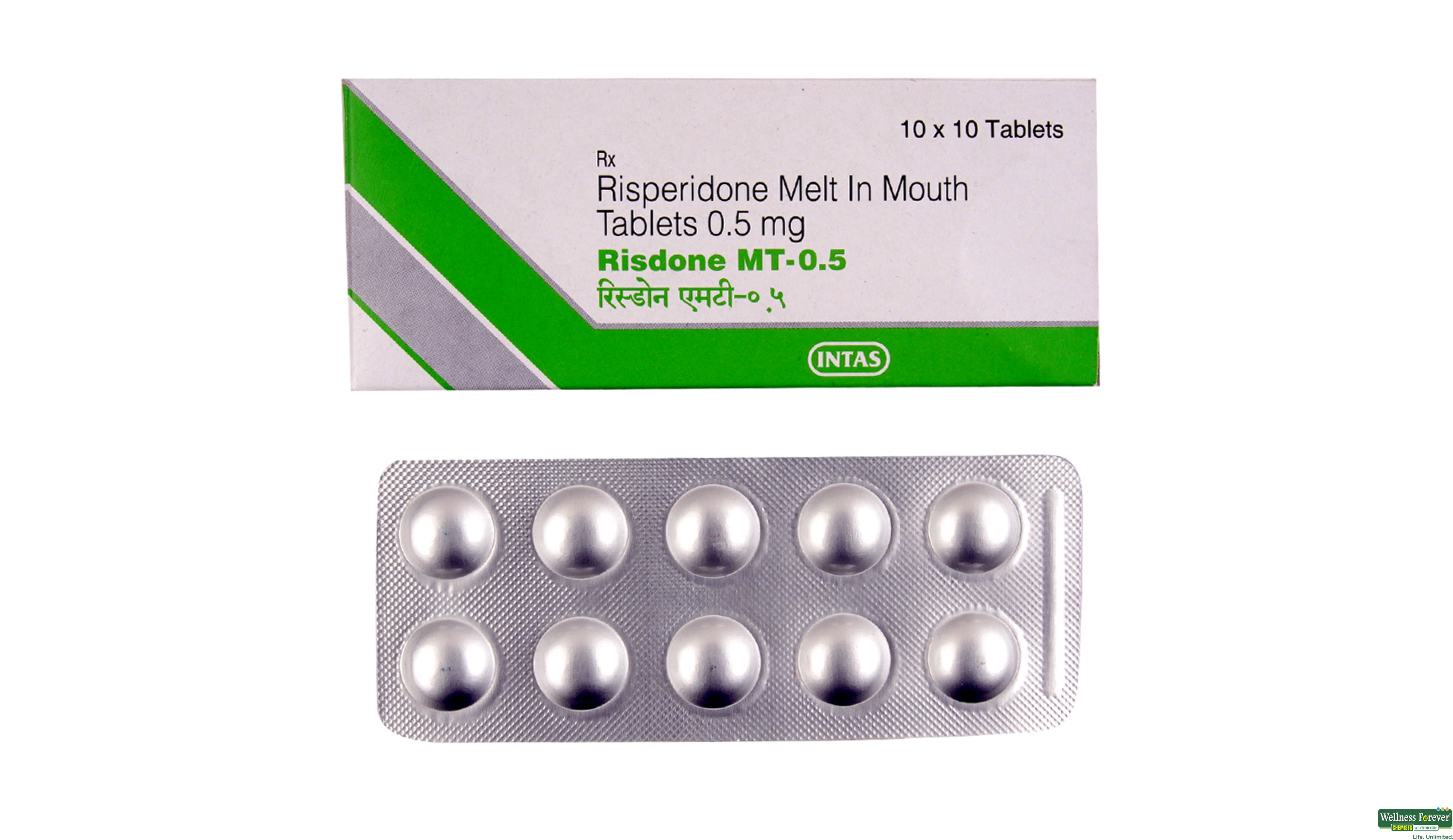 RISDONE-MT 0.5MG 10TAB- 1, 10TAB, 