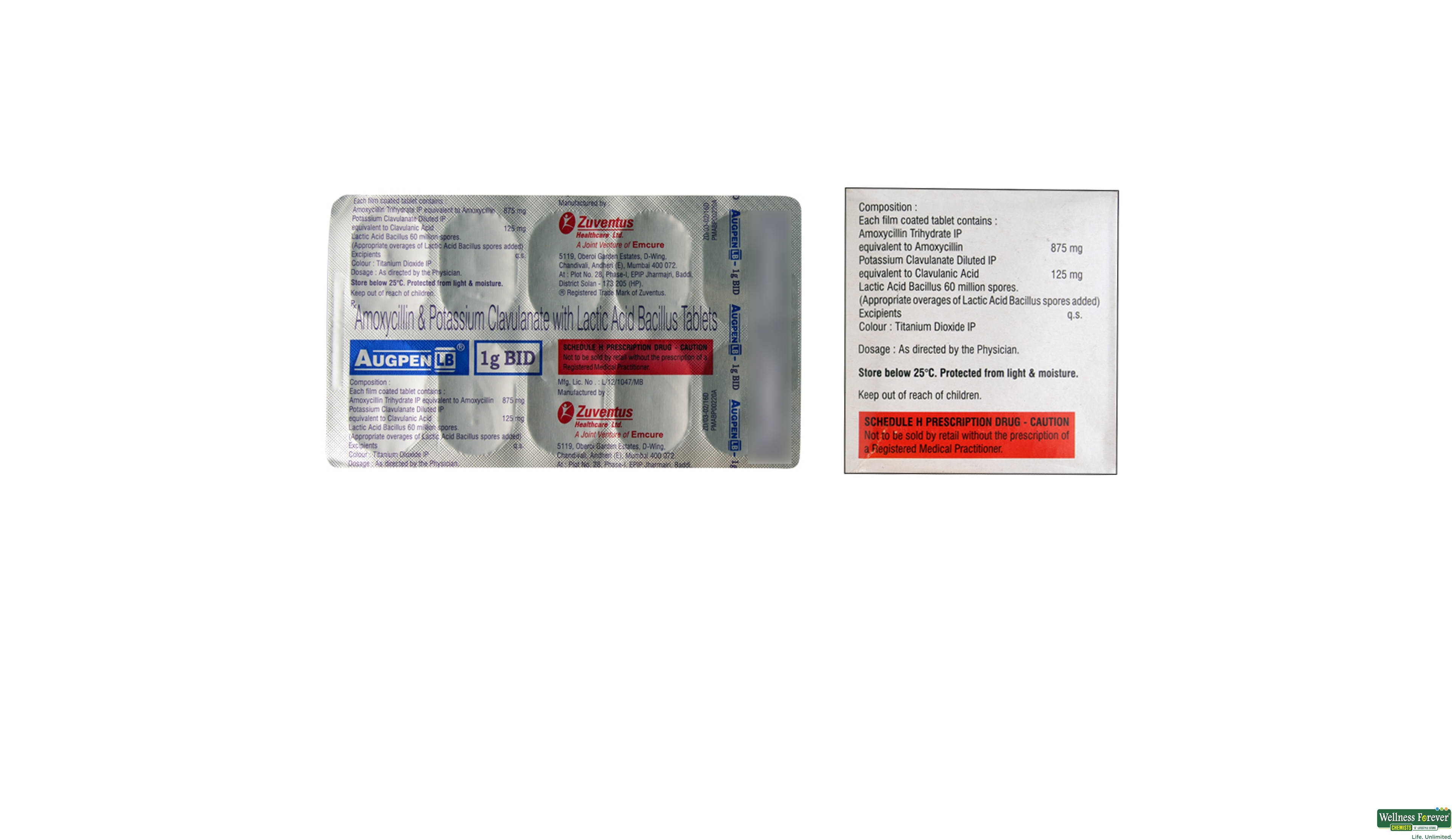 AUGPEN-LB 1GM BID 10TAB- 2, 10TAB, 