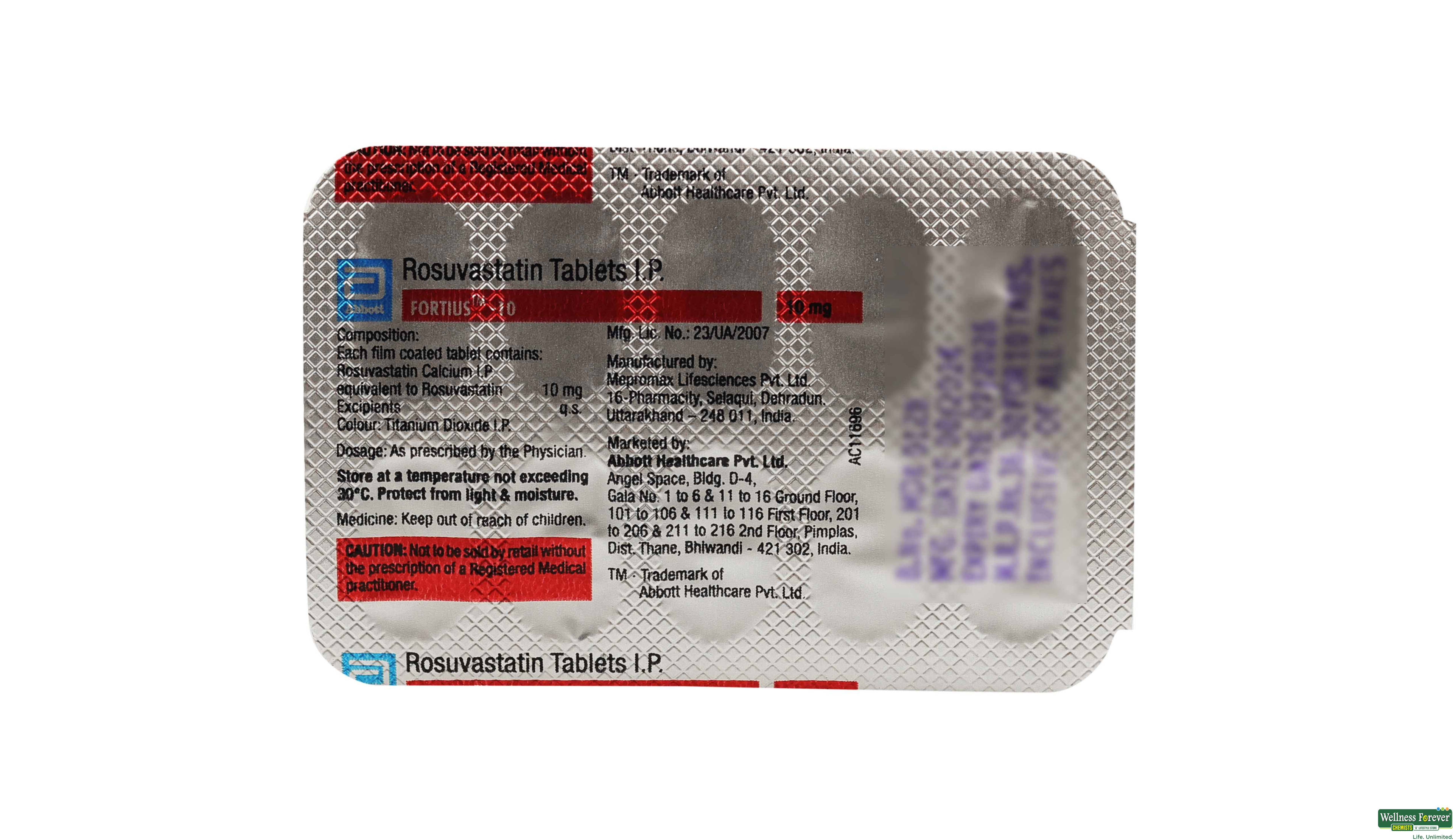 FORTIUS 10MG 10TAB- 1, 10TAB, 