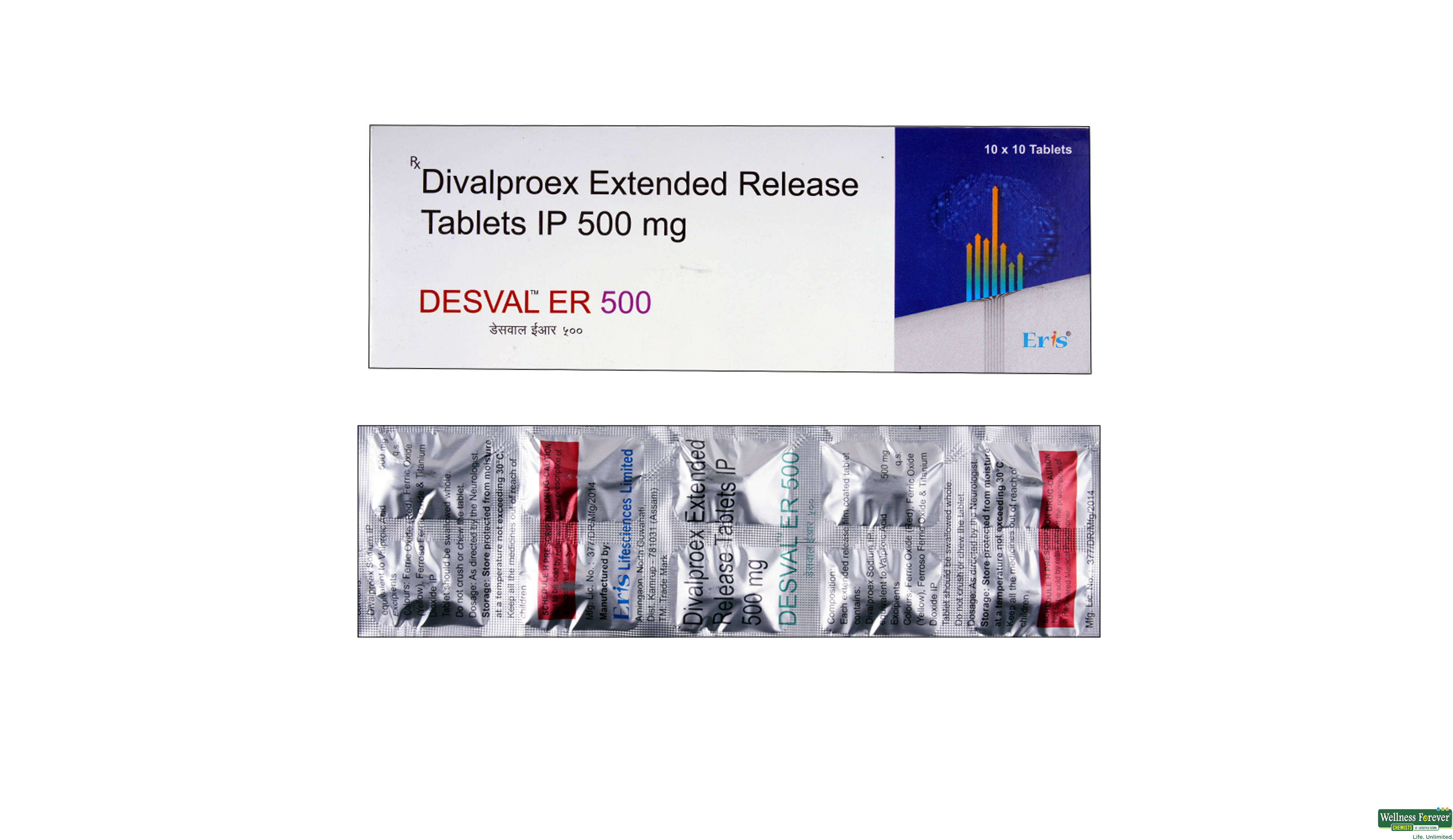 DESVAL-ER 500MG 10TAB- 1, 10TAB, 