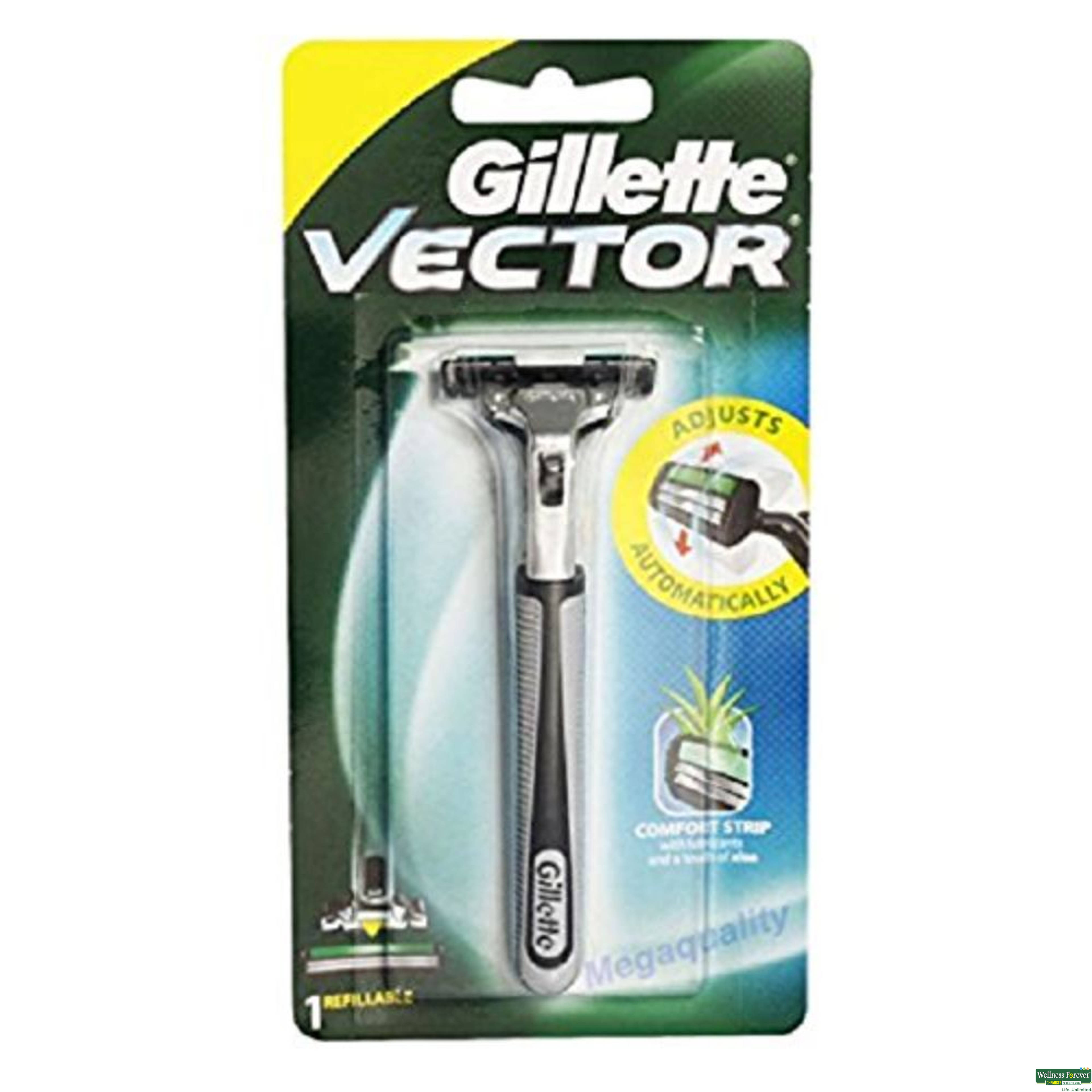 Gillette Vector Plus Manual Shaving Razor, 1 Piece-image