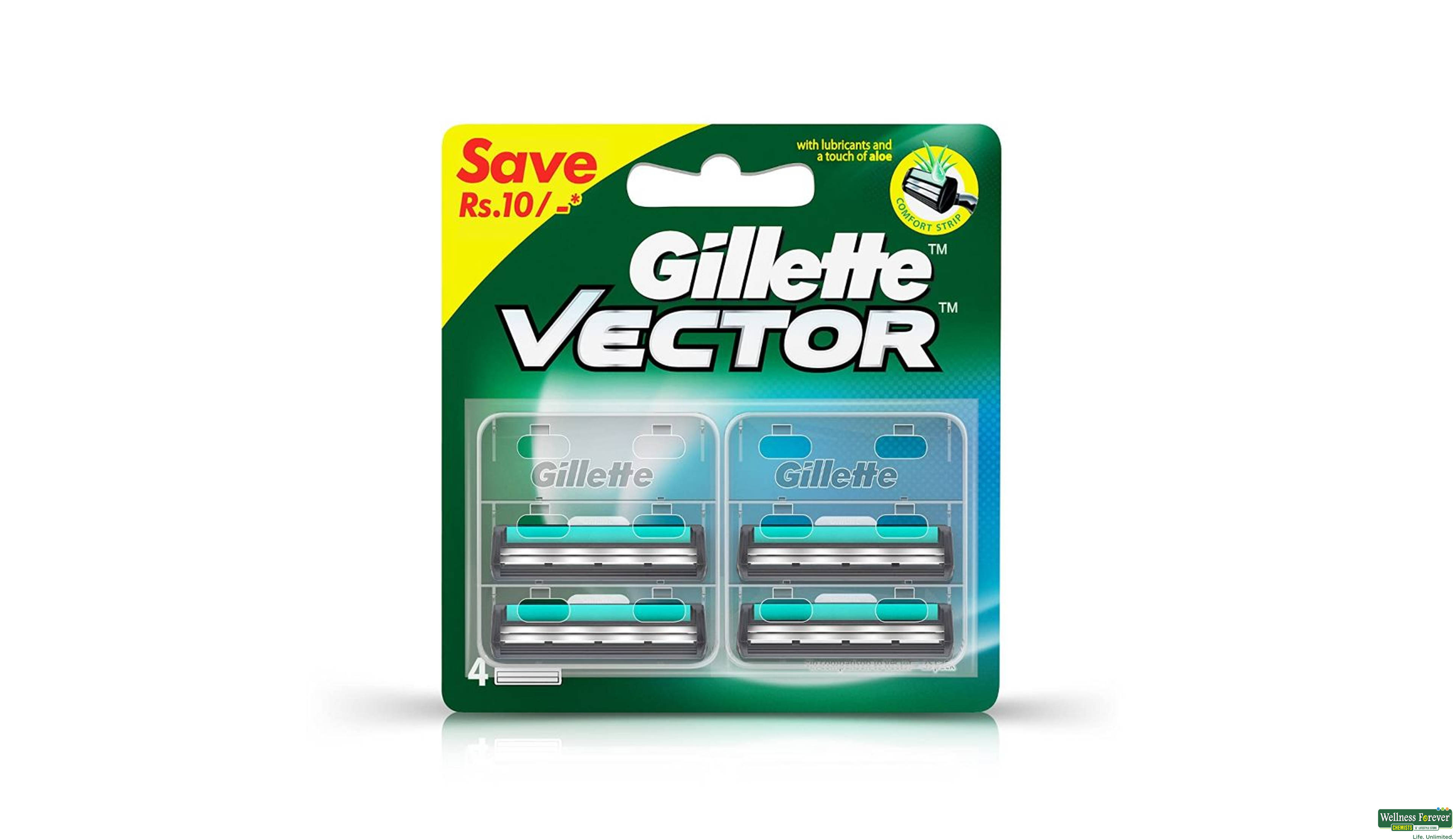 GILL SH/BLADE VECTOR PLUS 4PC- 1, 4PC, 