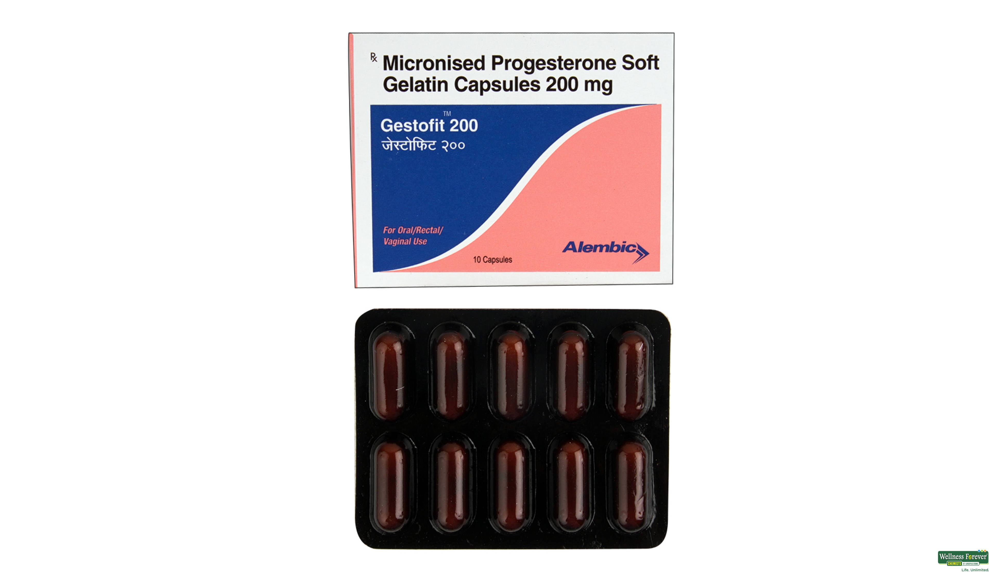 GESTOFIT 200MG 10CAP- 1, 10CAP, 
