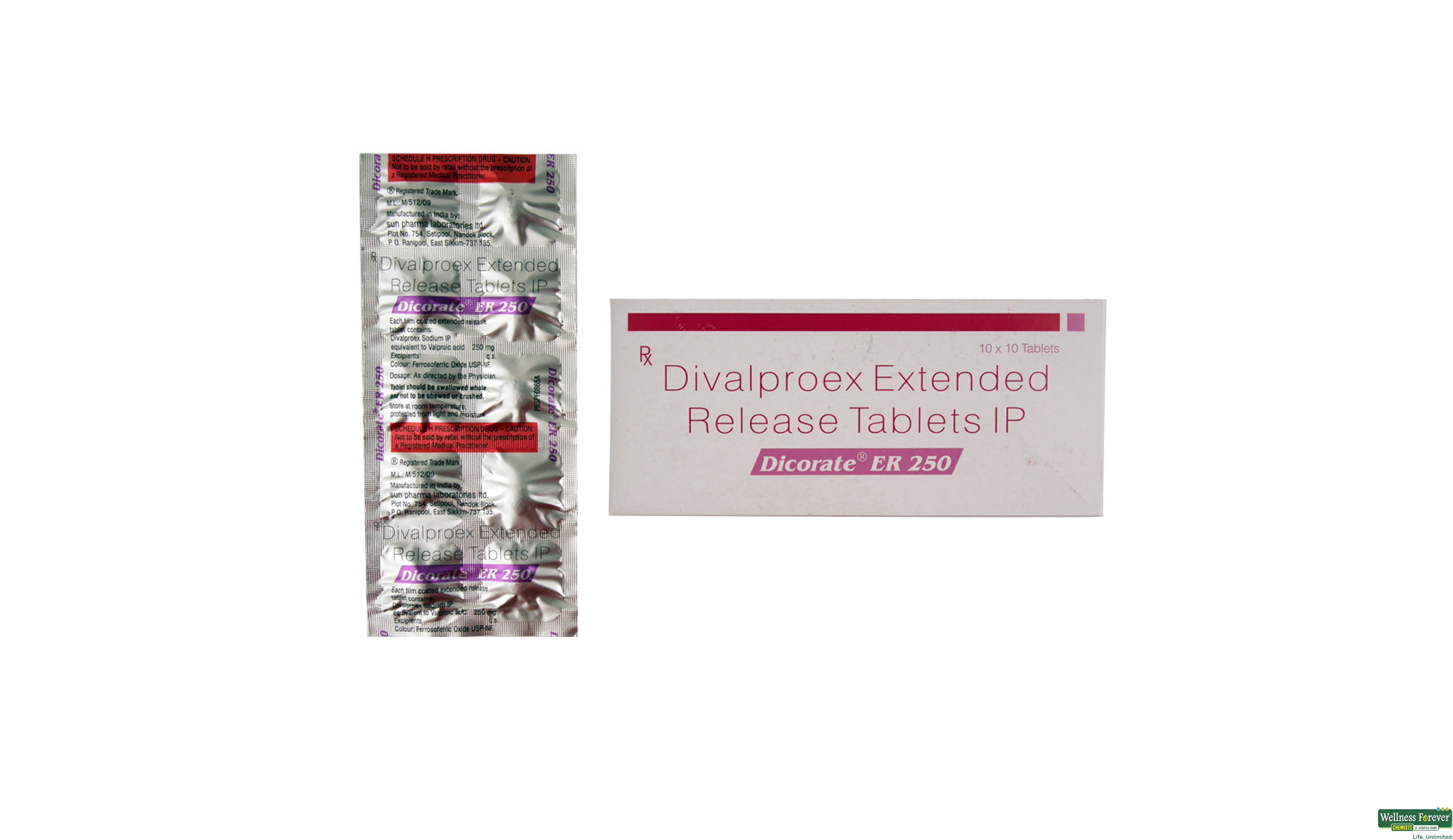 DICORATE-ER 250MG 10TAB- 1, 10TAB, 