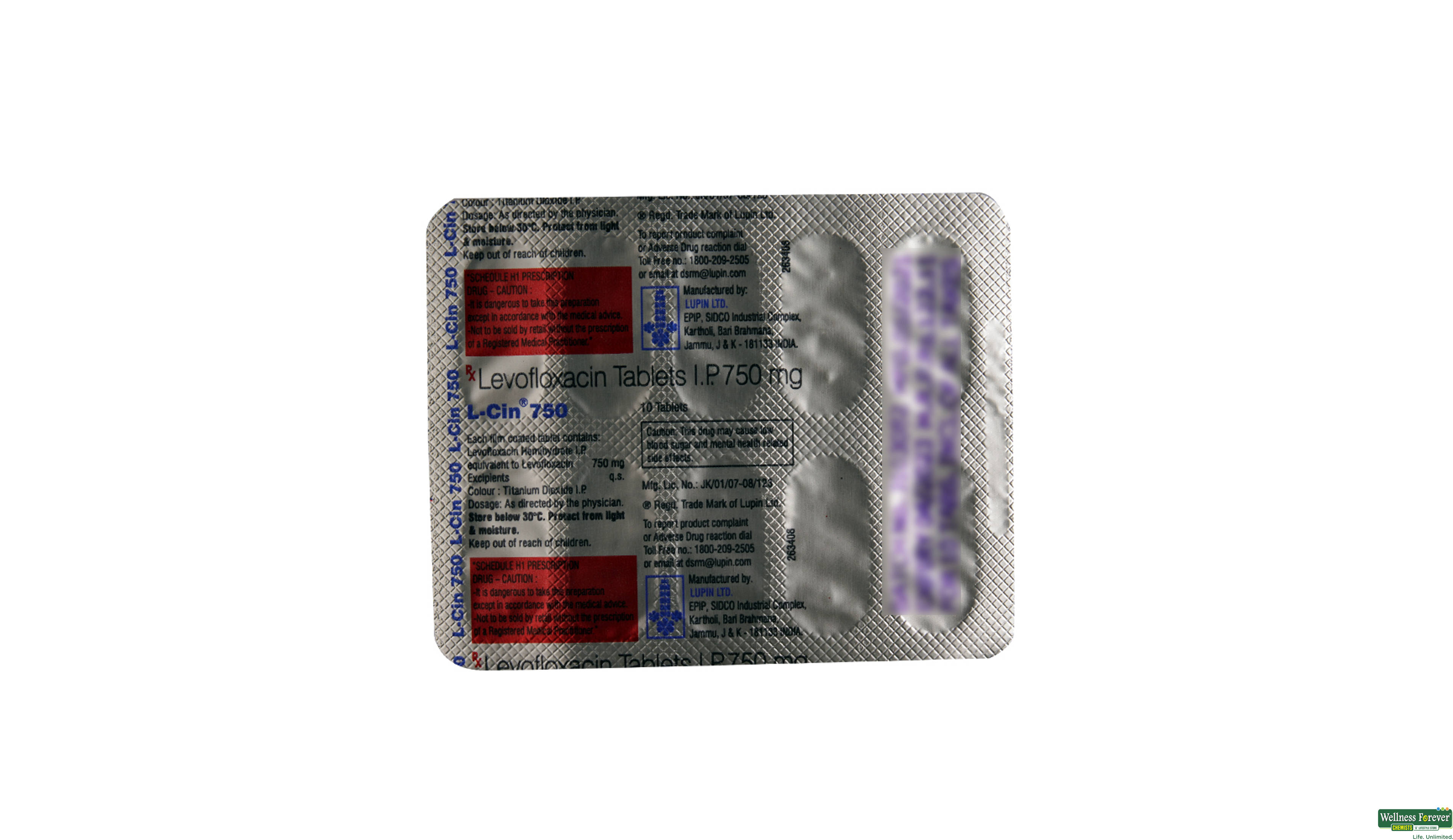 L-CIN 750MG 10TAB- 2, 10TAB, 