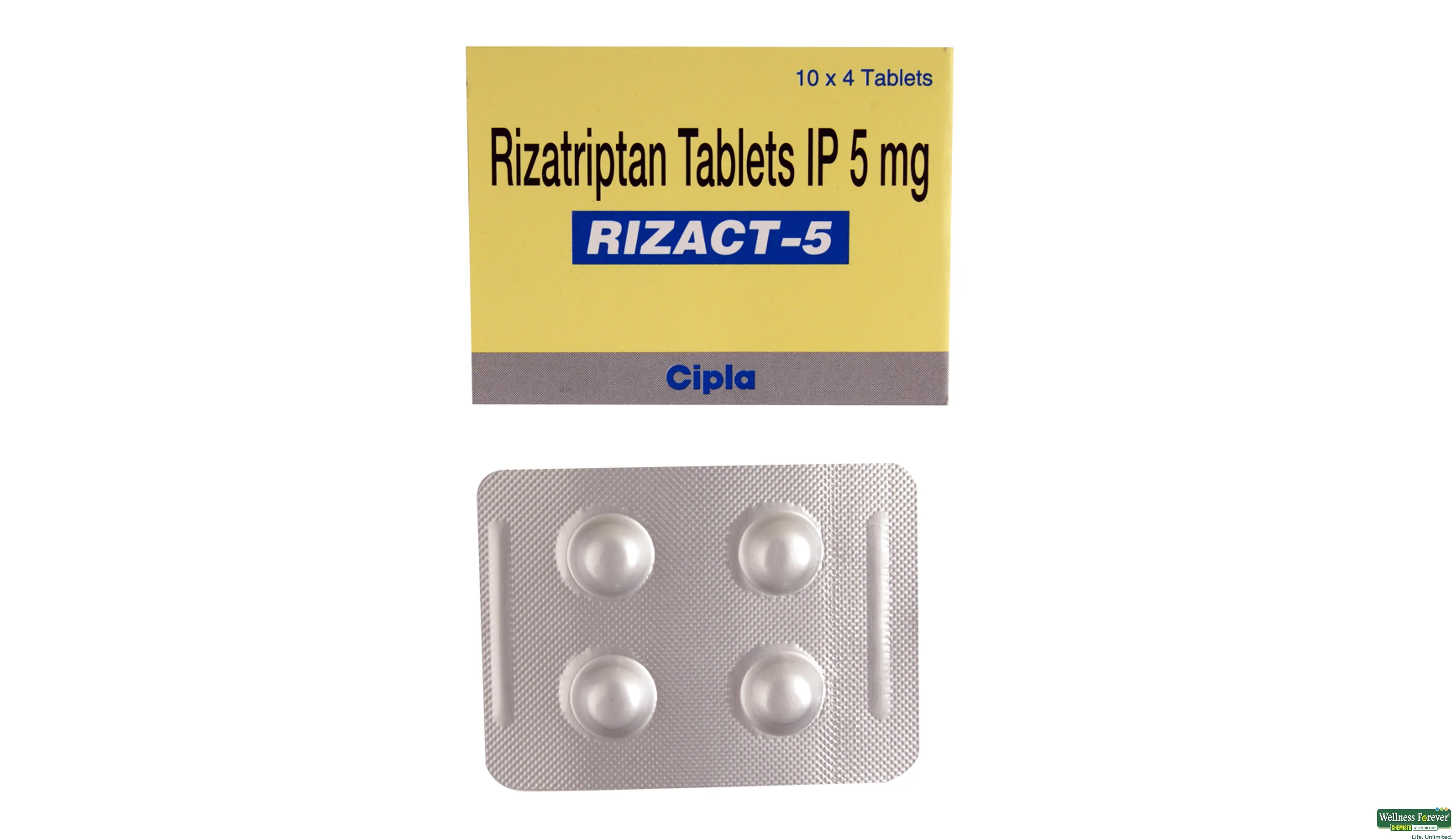 RIZACT 5MG 4TAB- 1, 4TAB, 