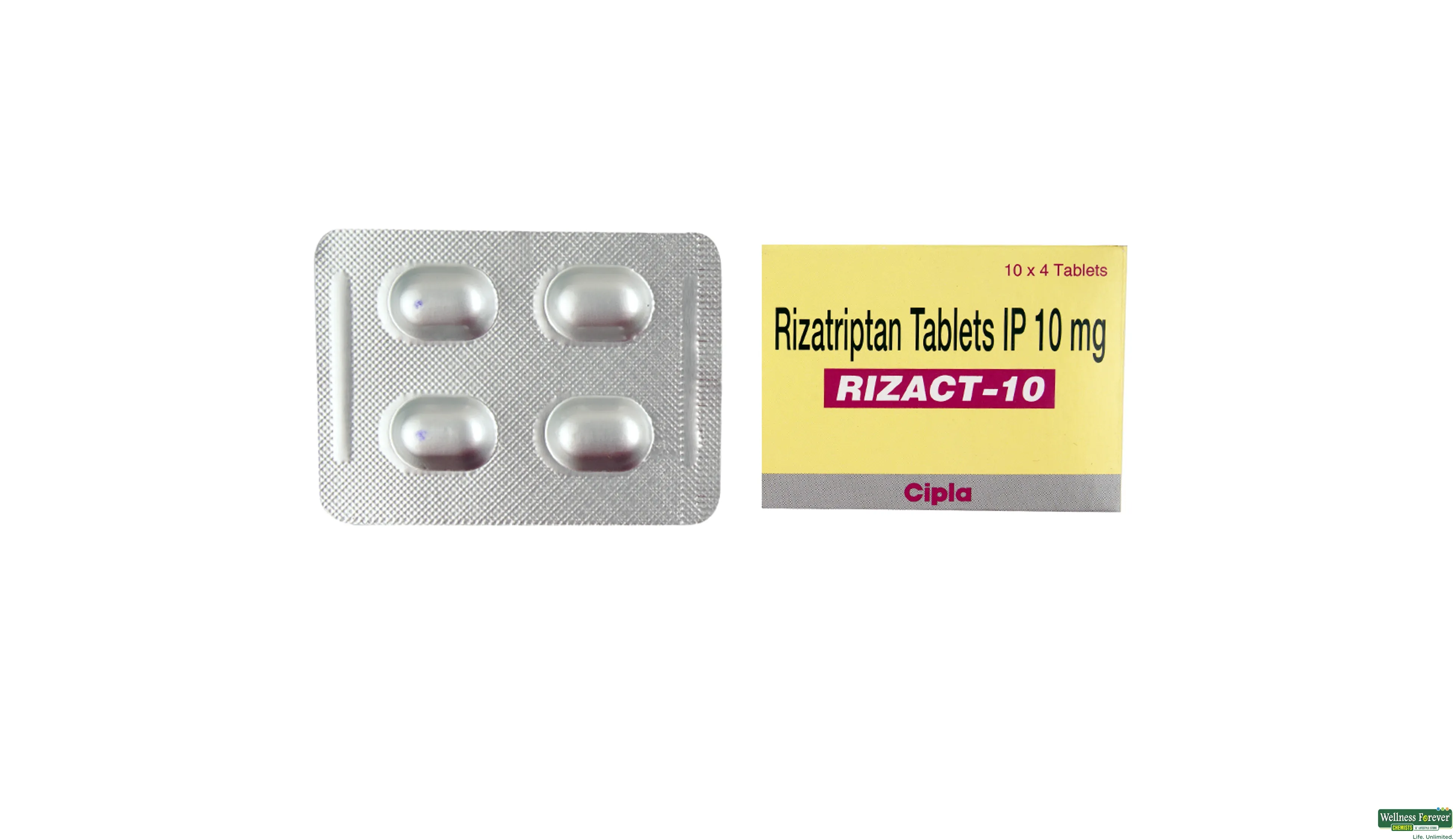 RIZACT 10MG 4TAB- 1, 4TAB, 