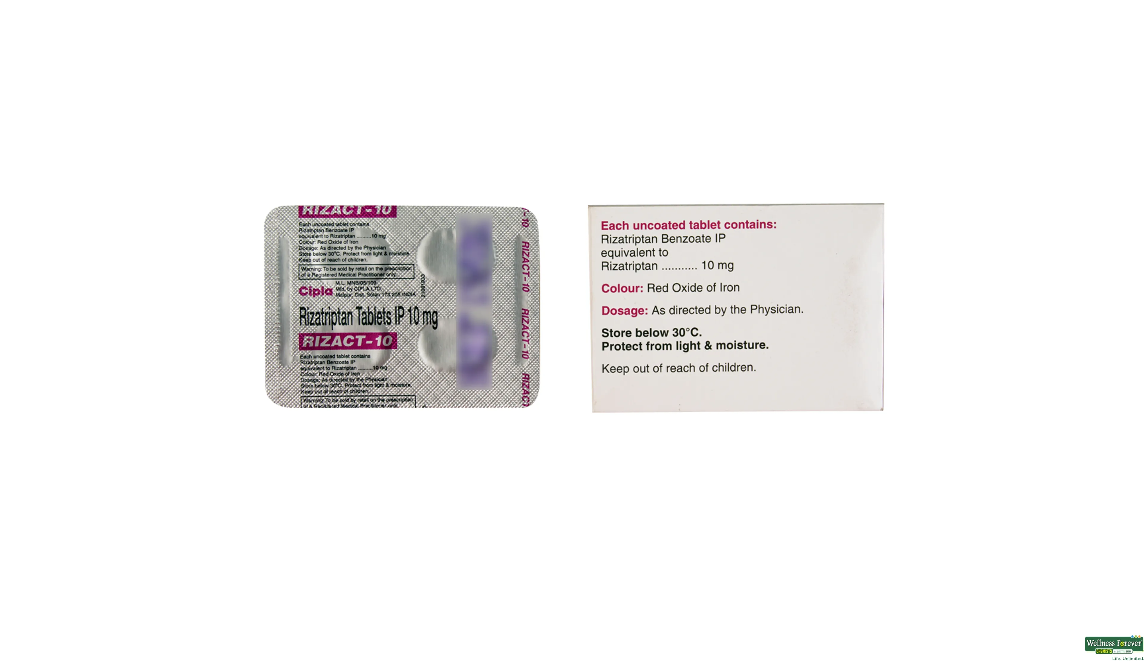 RIZACT 10MG 4TAB- 2, 4TAB, 