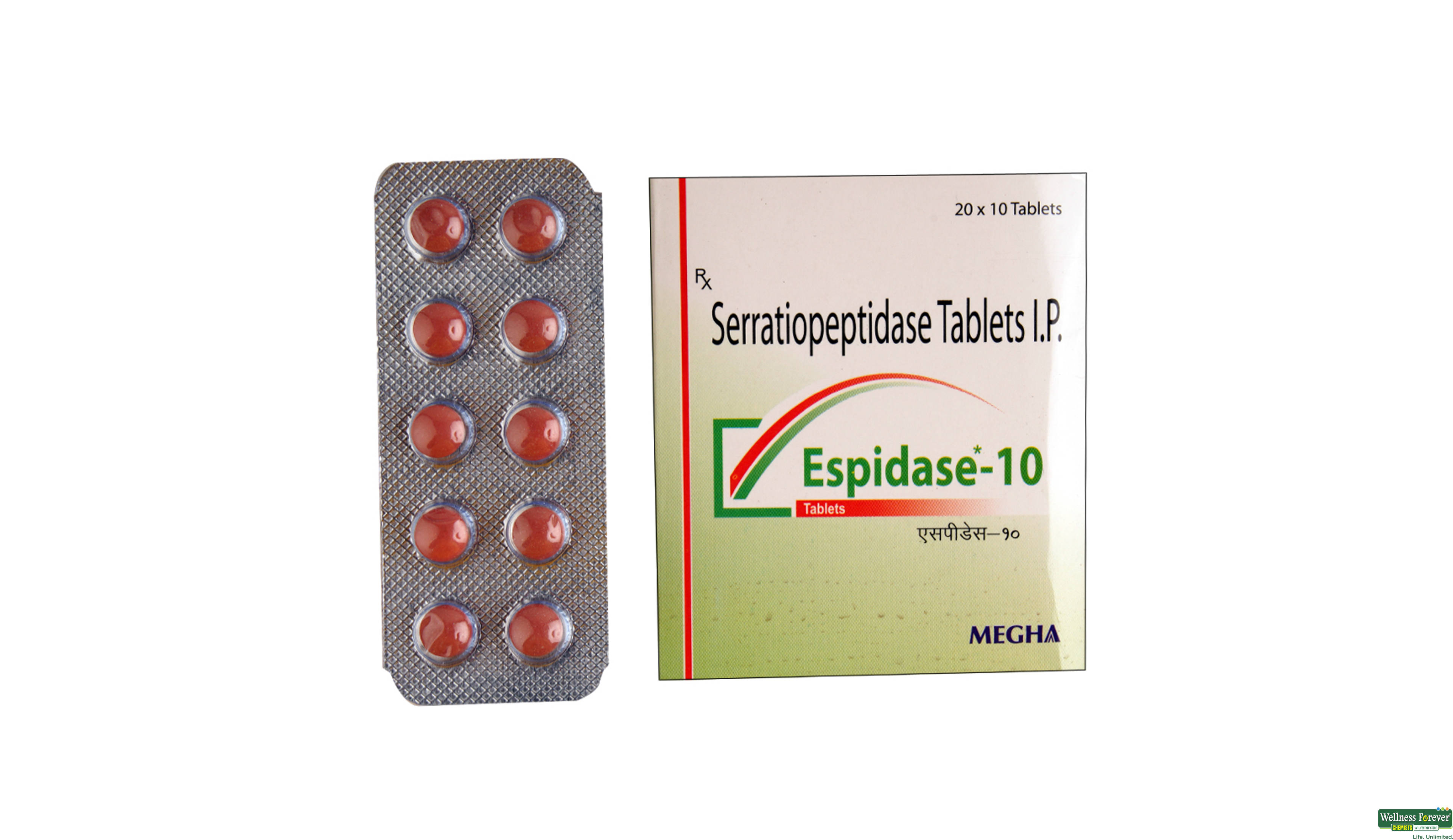 ESPIDASE 10MG 10TAB- 1, 10TAB, 