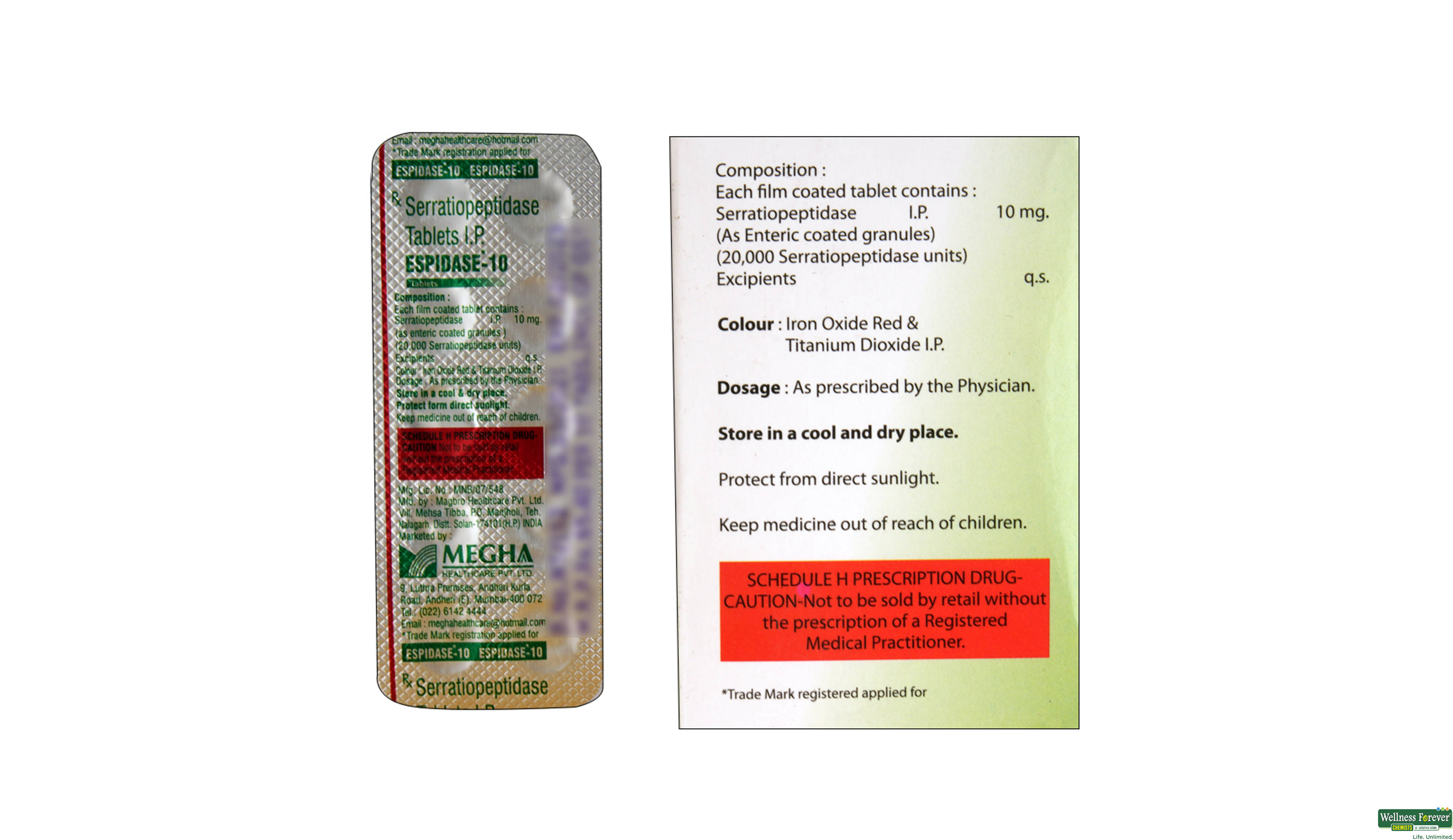 ESPIDASE 10MG 10TAB- 2, 10TAB, 