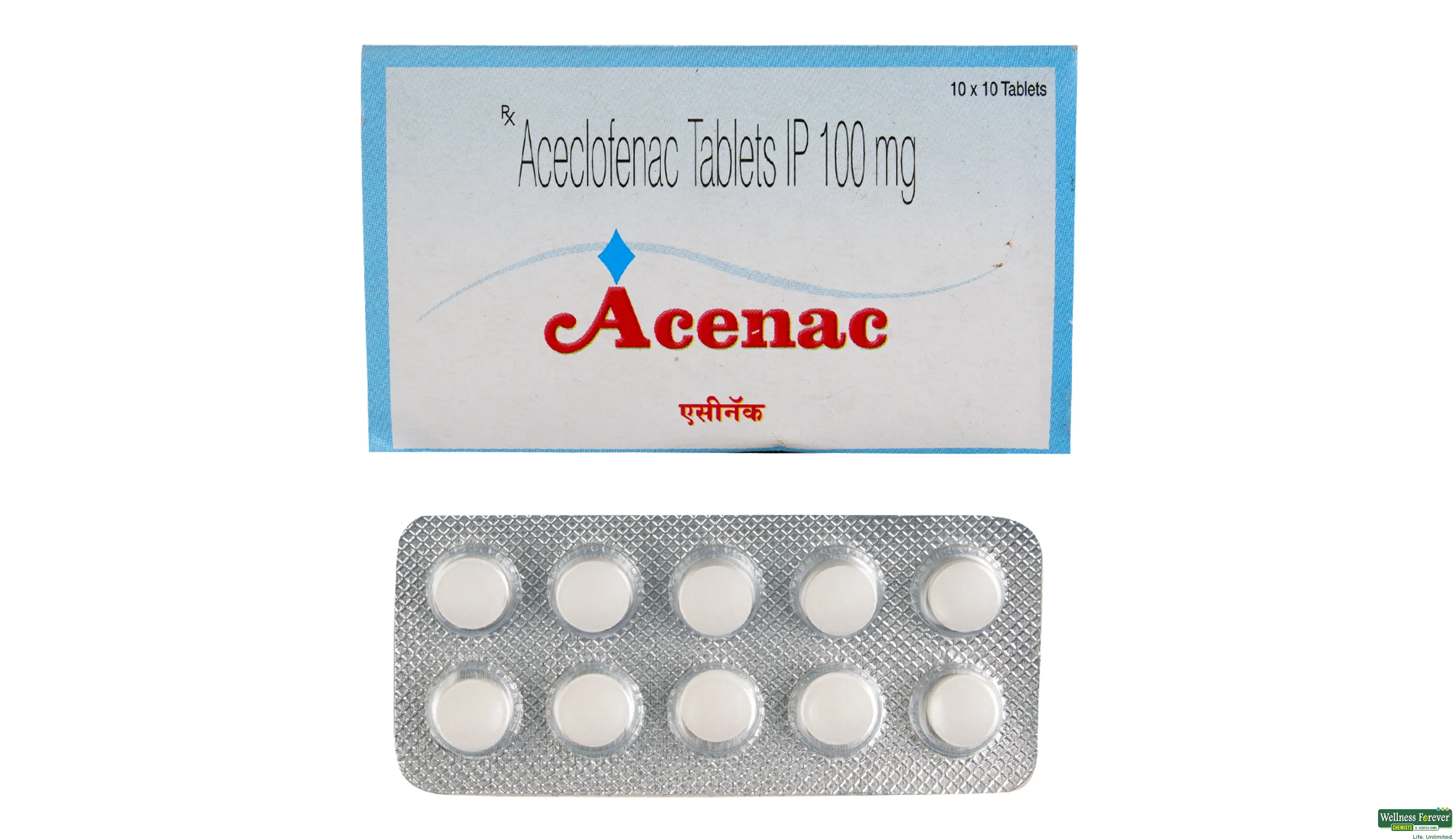 ACENAC 100MG 10TAB- 1, 10TAB, 