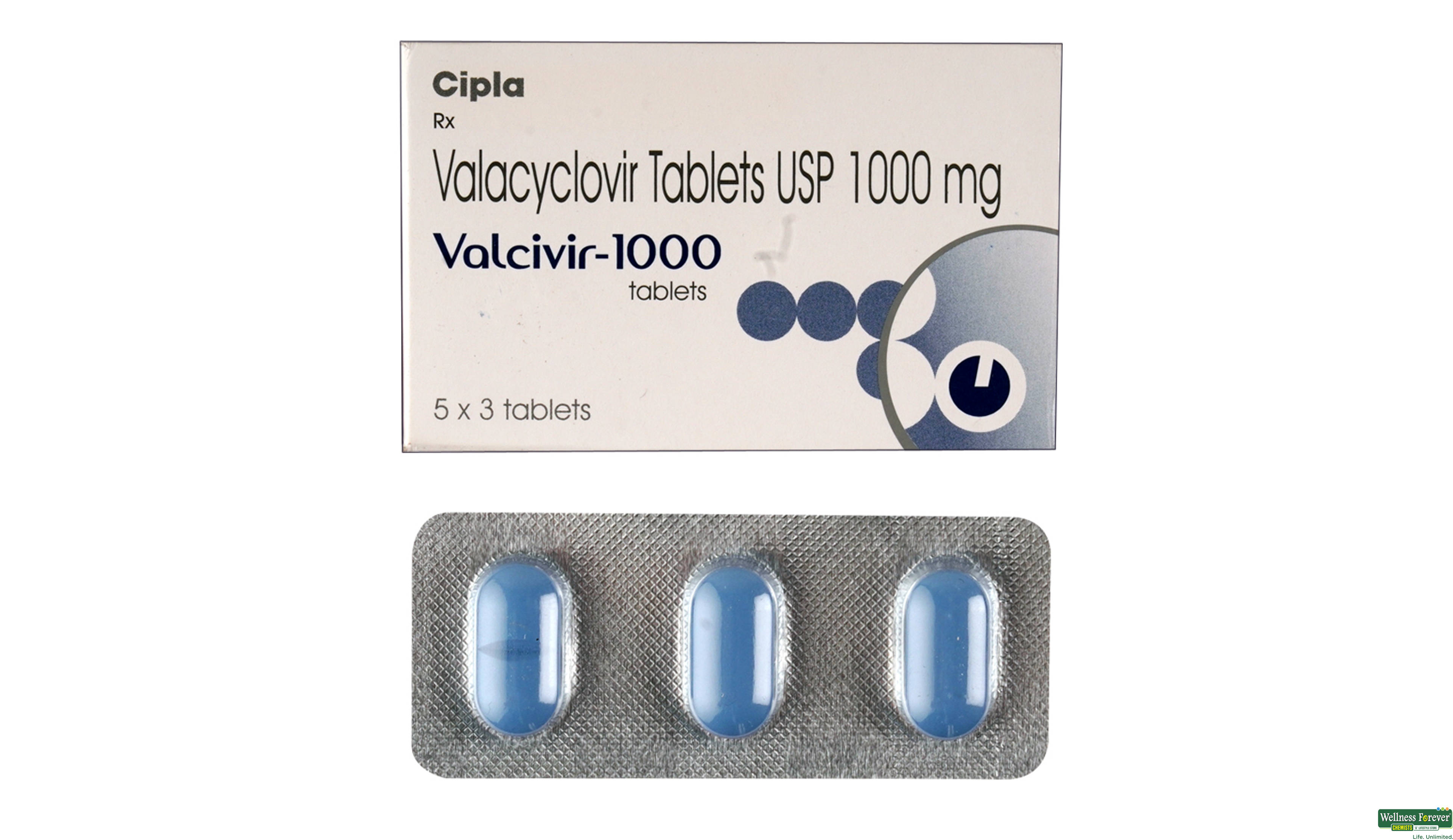 VALCIVIR 1000MG 3TAB- 1, 3TAB, null