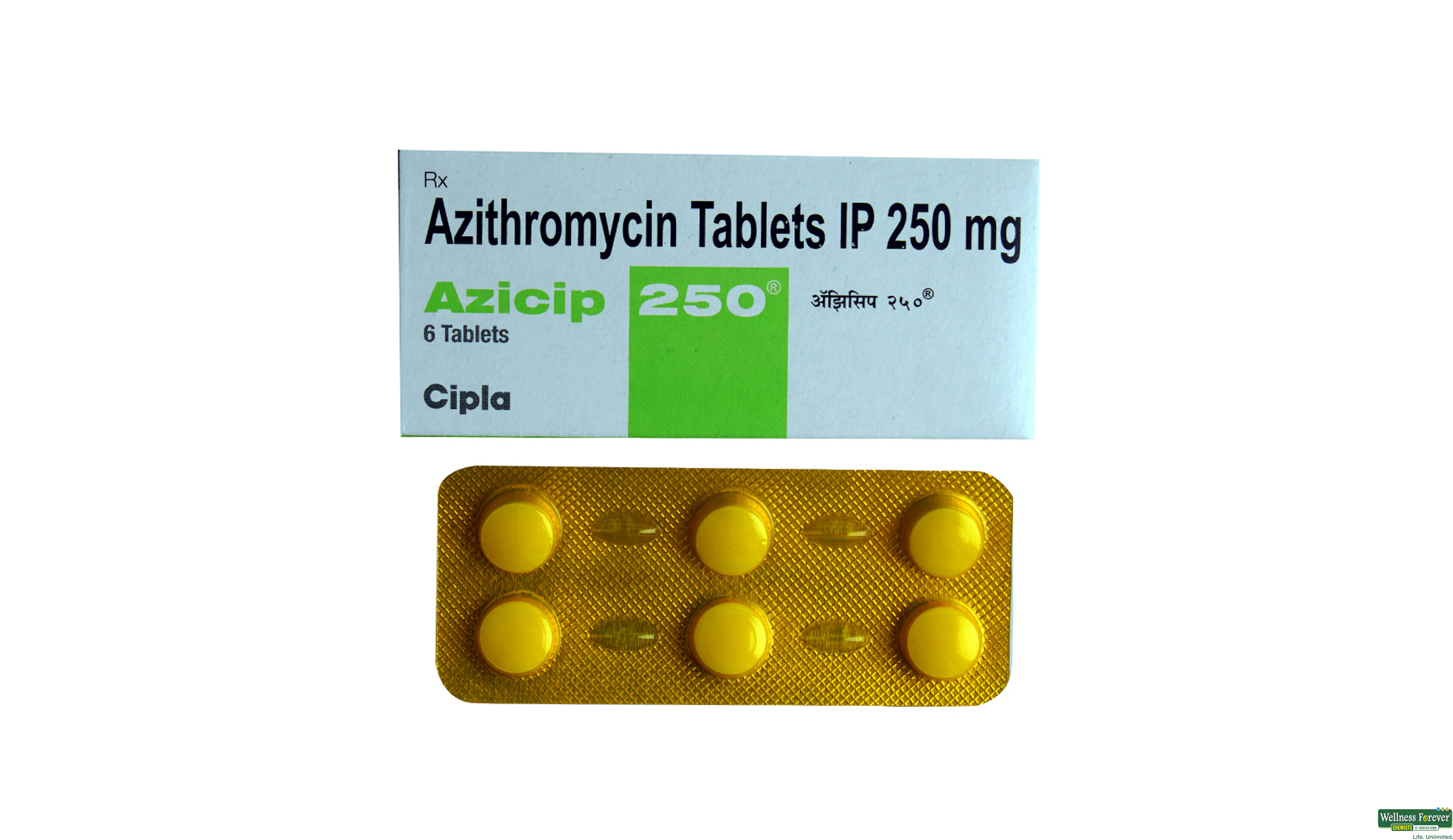 AZICIP 250MG 6TAB- 1, 6TAB, 