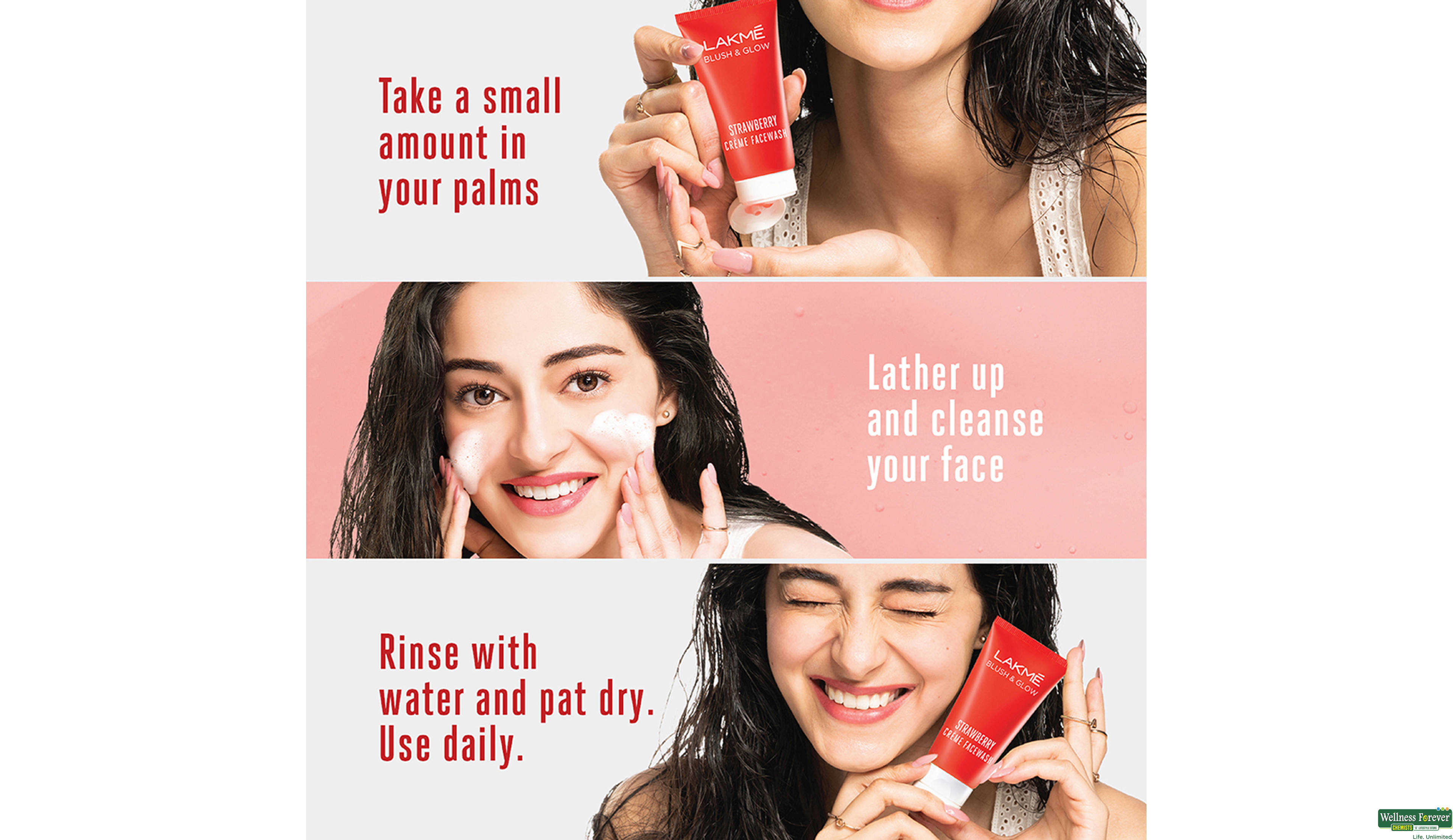 LAKME F/WASH STRAWBERRY 50GM- 8, 50GM, 