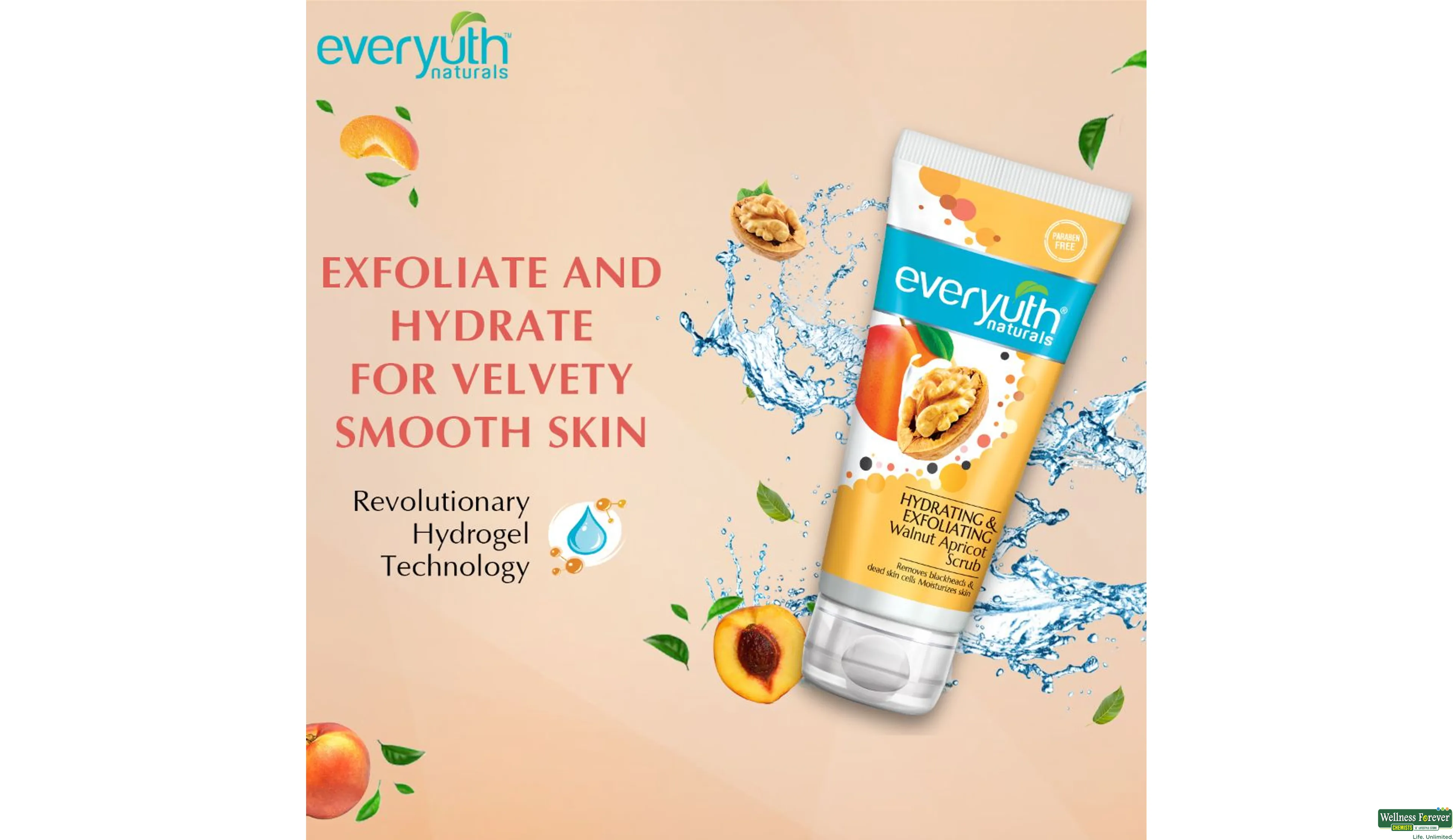 EVERYUTH F/SCRUB APRICOT WALNUT 100GM- 3, 100GM, 