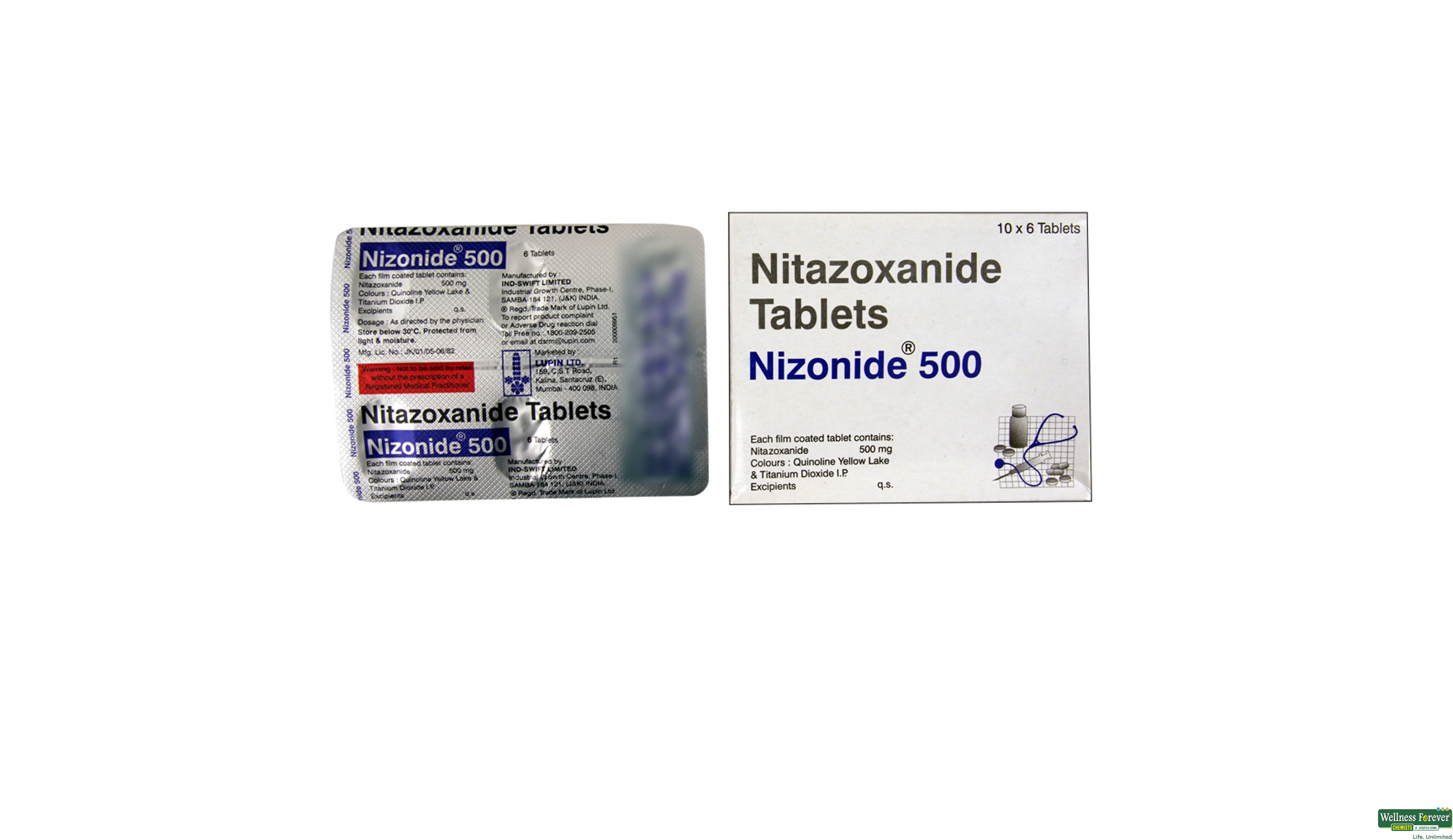 NIZONIDE 500MG 6TAB- 2, 6TAB, 