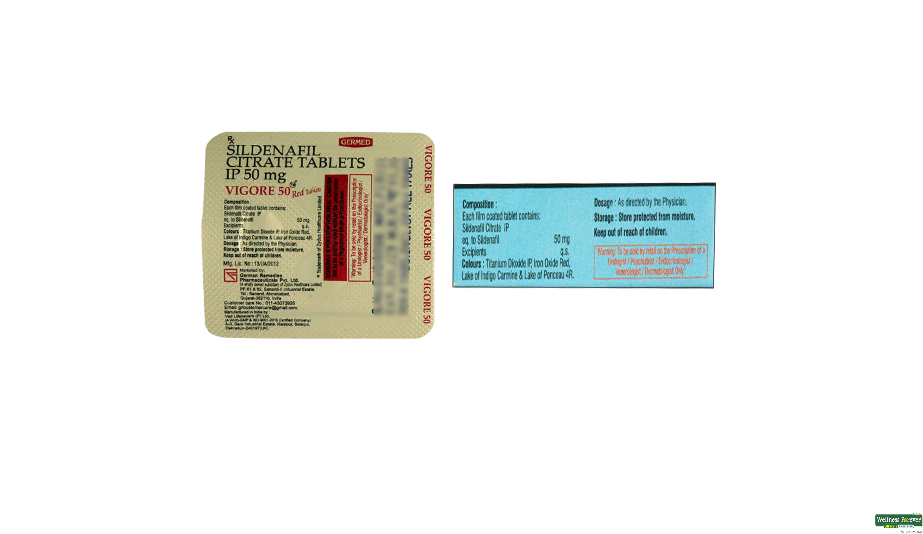 VIGORE 50MG 4TAB- 2, 4TAB, 
