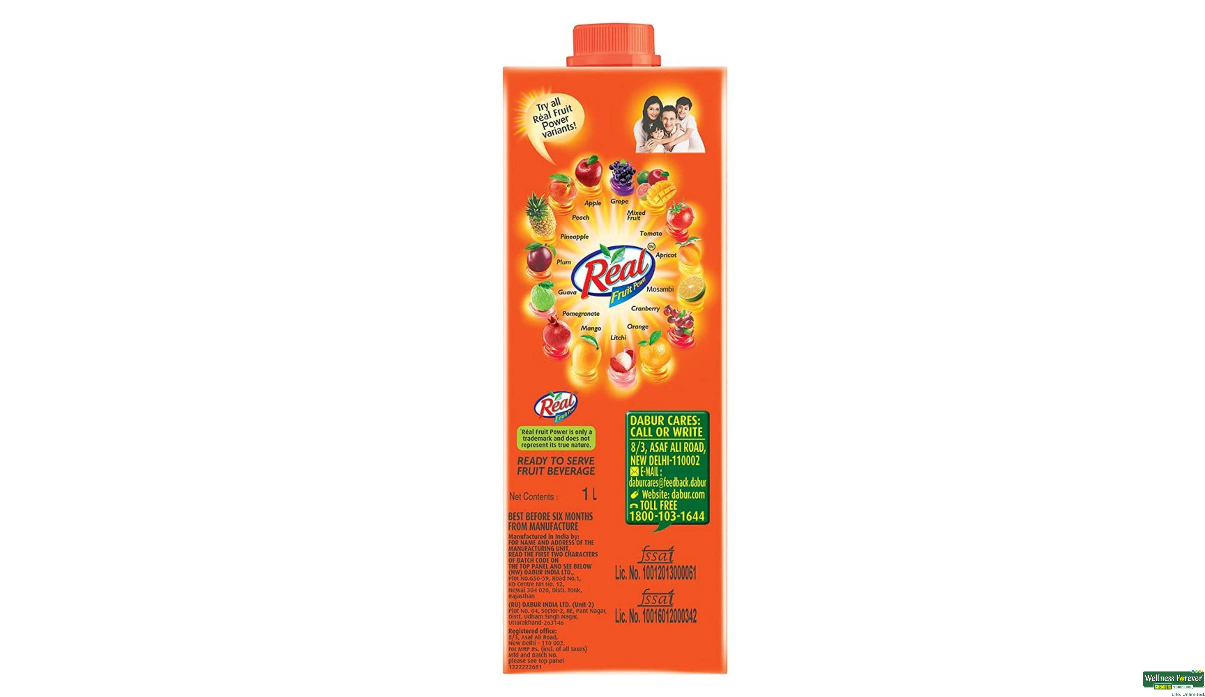 REAL JUICE LITCHI 1LTR- 5, 1LTR, null