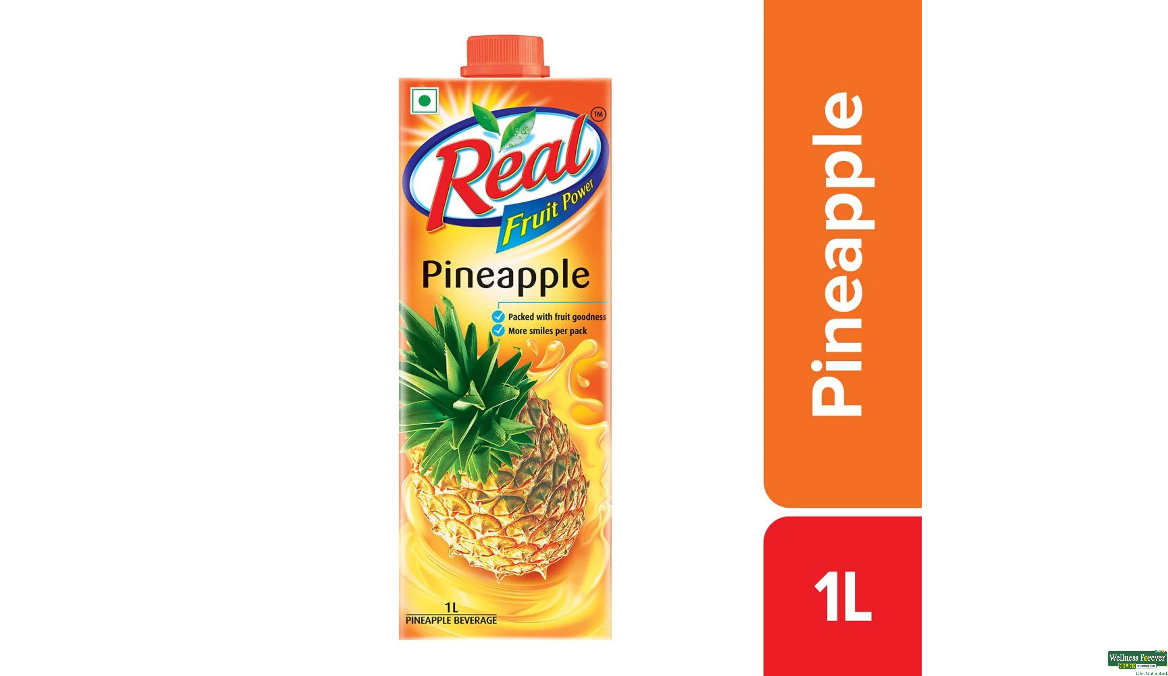 REAL JUICE PINEAPPLE 1LTR- 1, 1LTR, null