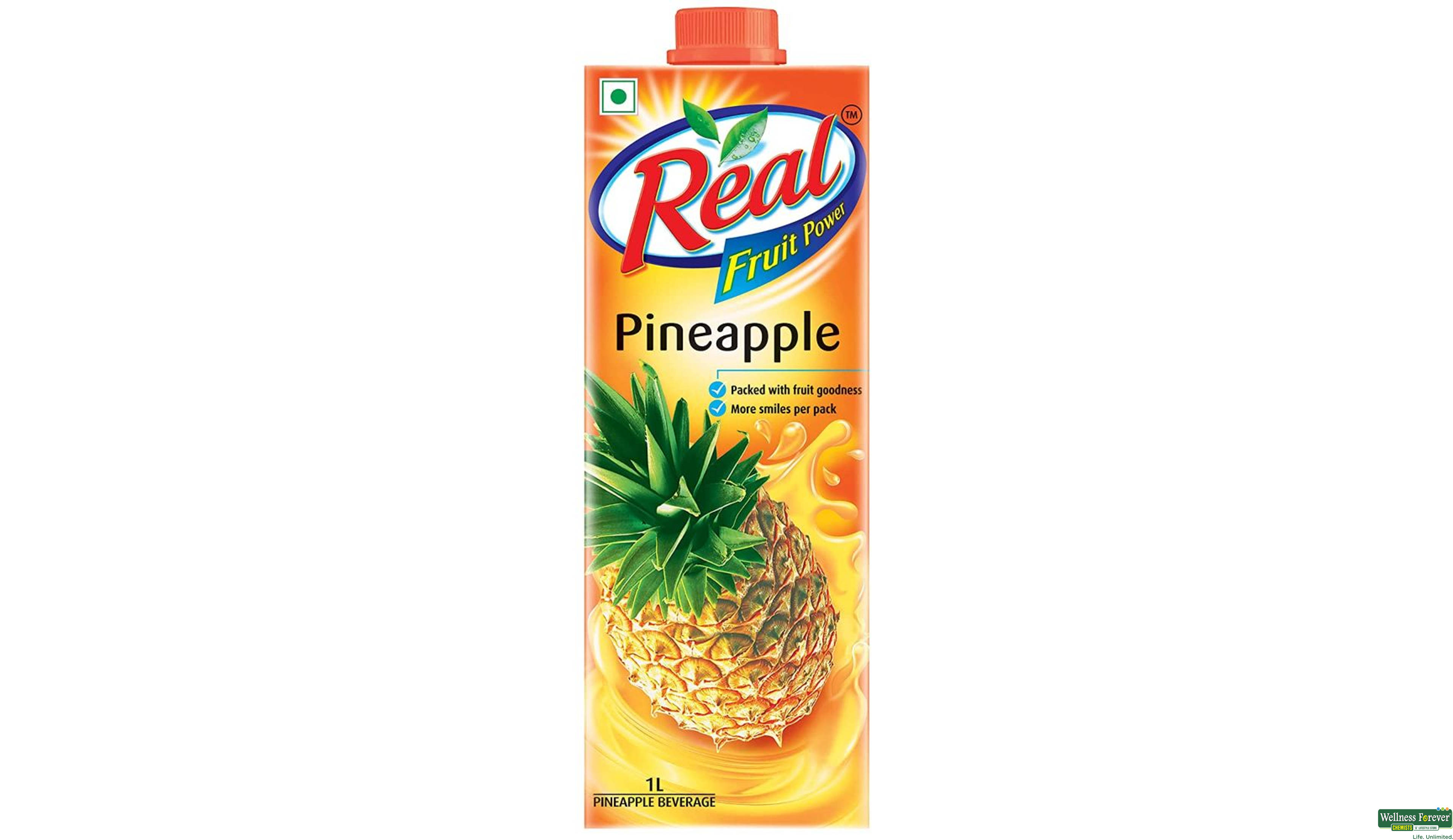 REAL JUICE PINEAPPLE 1LTR- 2, 1LTR, null